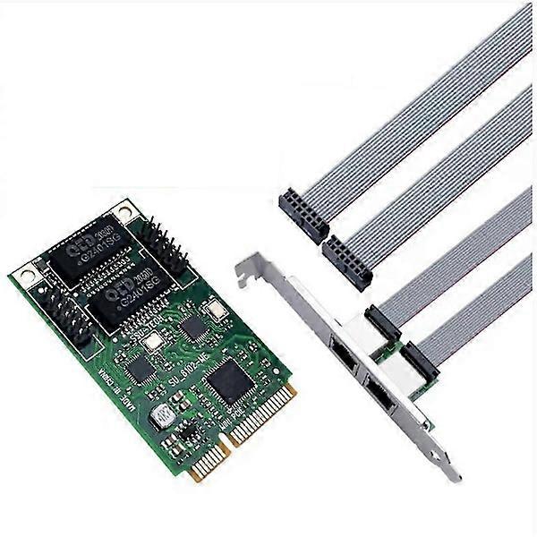 Mini PCIE Gigabit Network Card PCIE to 2 Port RJ45 Network Card
