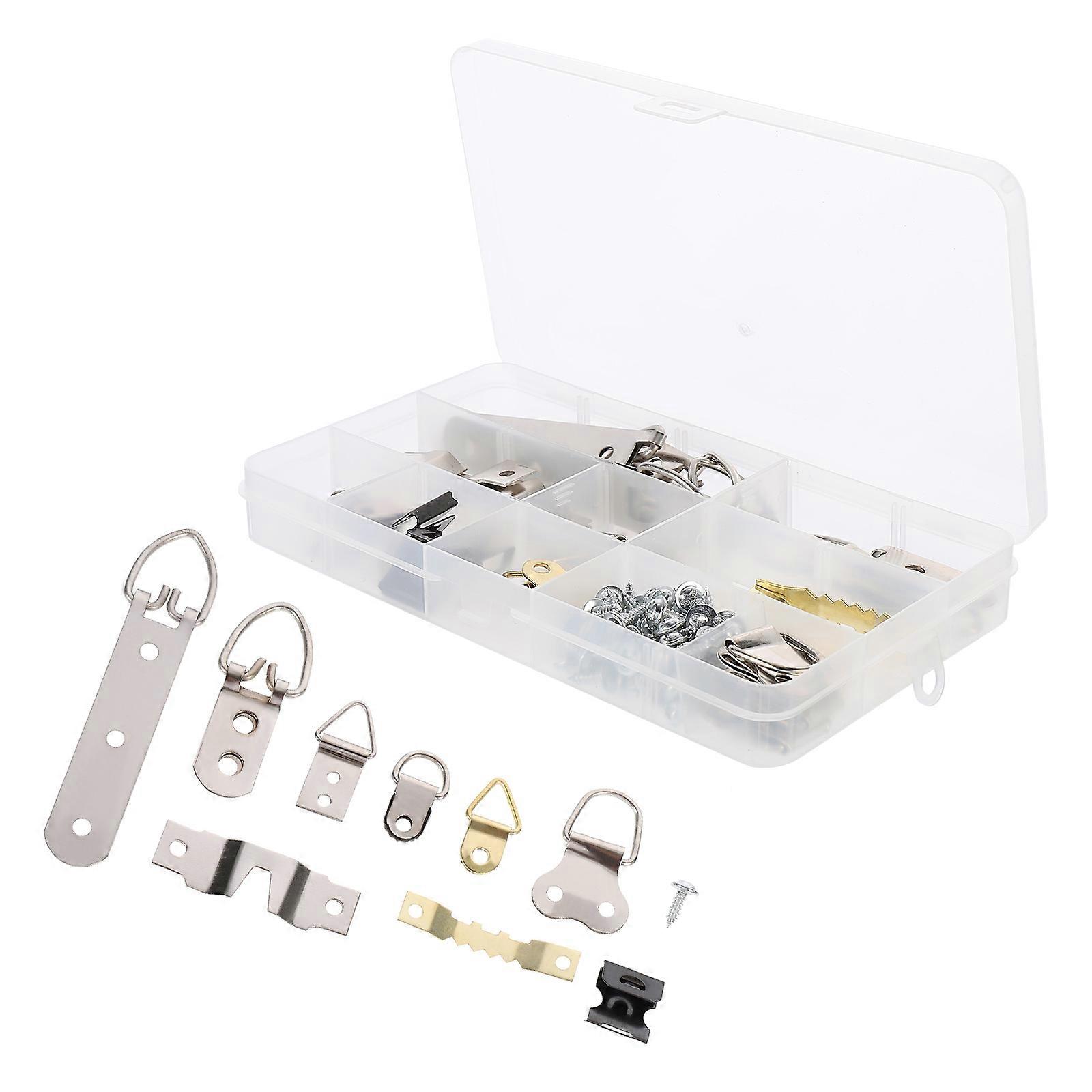 Wall Frame Nail Photo Frame Hooks Basement Use Iron Easy to Install 8.9X2.5X1.5CM 96Pcs