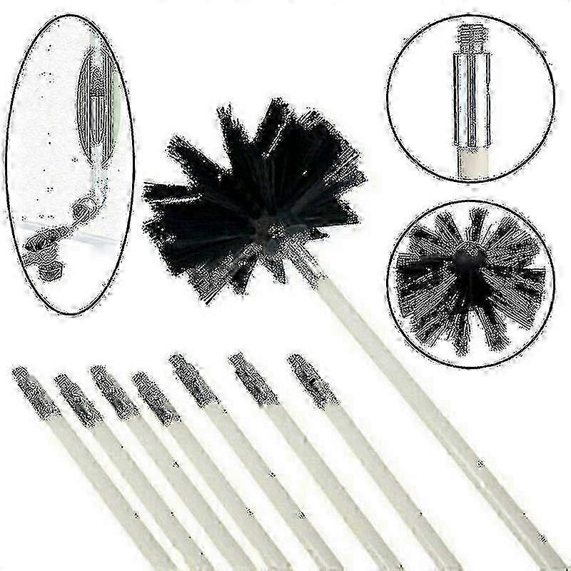 2022 年带杆和刷子的烟囱清洁器套件 - 有效烟道维护和安全壁炉的基本清洁工具