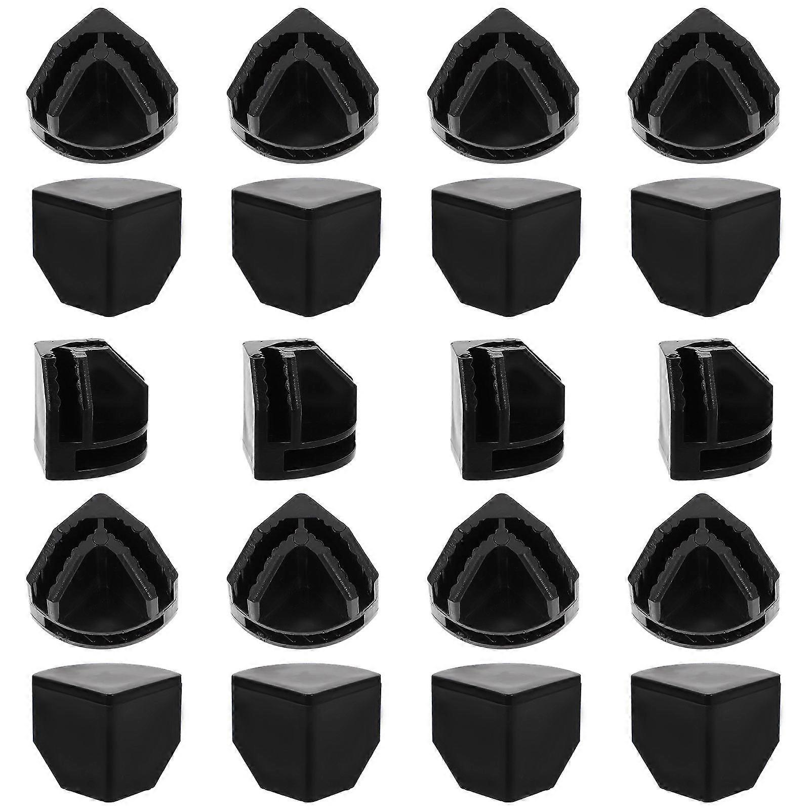 Stackable Shelves Cube Connectors for Home Wardrobes Black 20Pcs