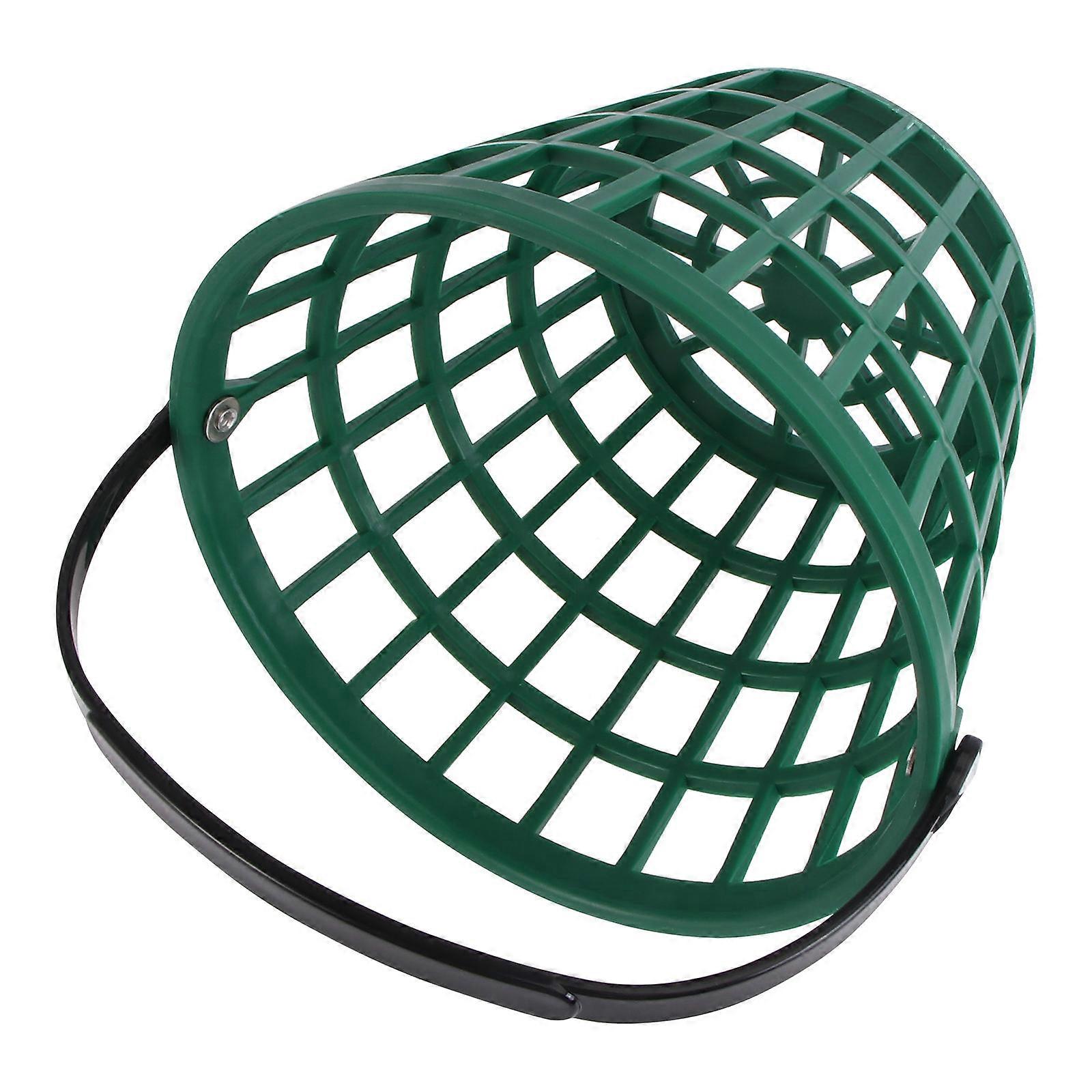 Golf Ball Hoop Container with Foldable Handle for Outdoor Use in Green Nylon Material Can Pack 50pcs
