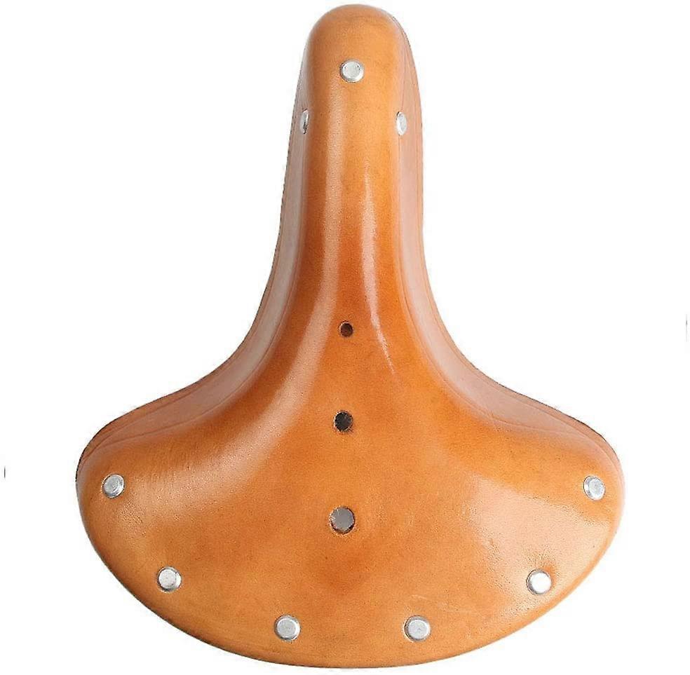 Bicycle Seat Cushion Retro Leather Spring Seat Shock Absorption Cushion Cycling Universal Replacement Classic Bicycle Saddle
