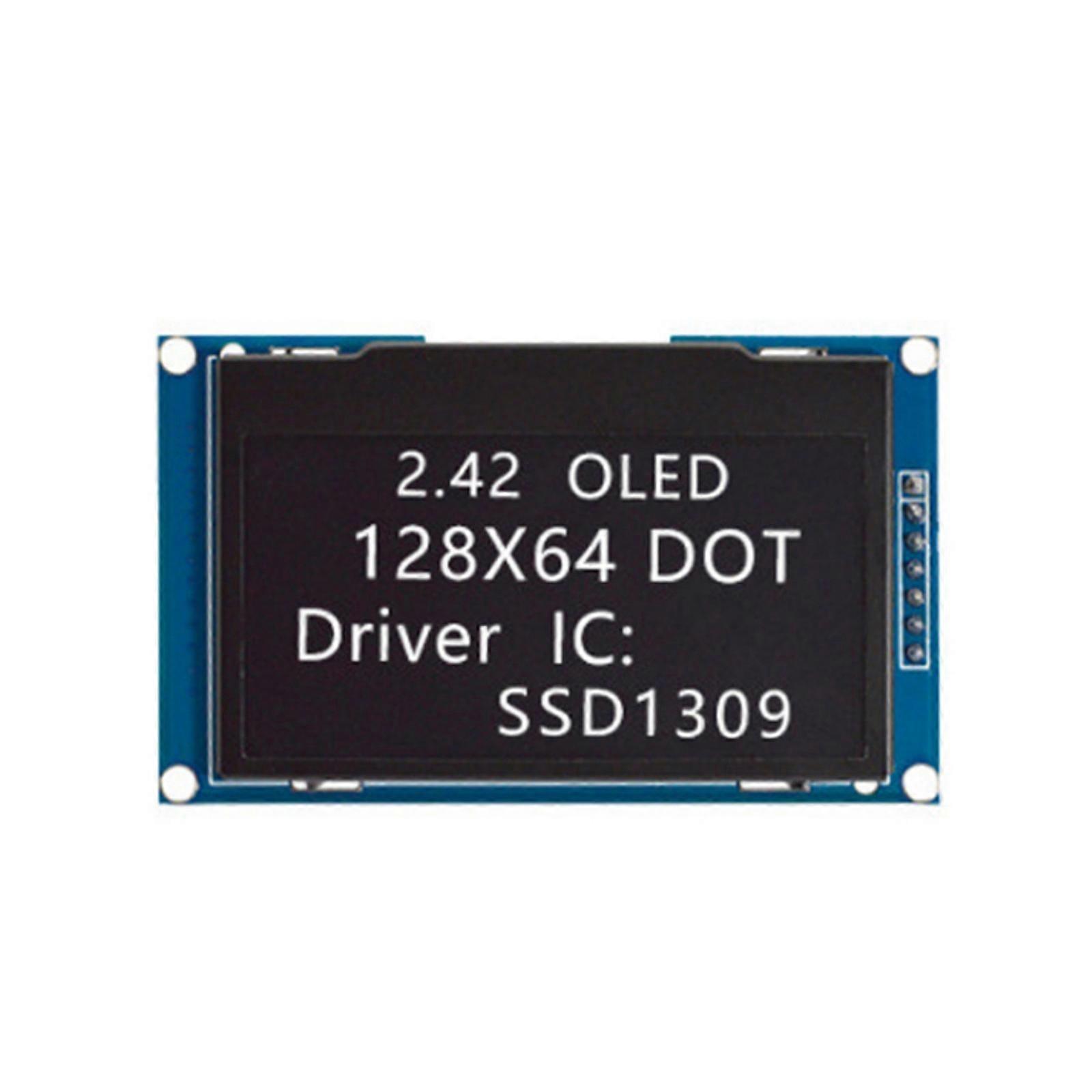 Miniature Module 2.42Inch SSD1309 Chip Support SPI IIC Communication High Contrast Illuminating Design  White