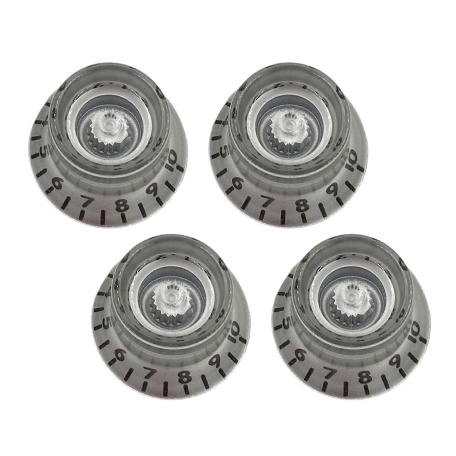 Guitar Potentiometer Knobs Guitar Turner Knobs Replacements Bass Effect Button Control Knobs Turning Knobs Bass Knobs  Silver