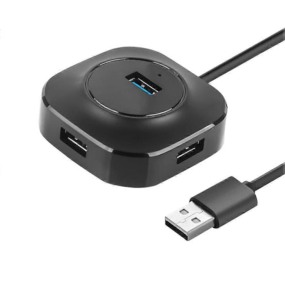 Usb Port Extender Usb 2.0 Hub 4-Port Connection for Laptop Computer Phone Tablet Silver Travel Use 1Pack