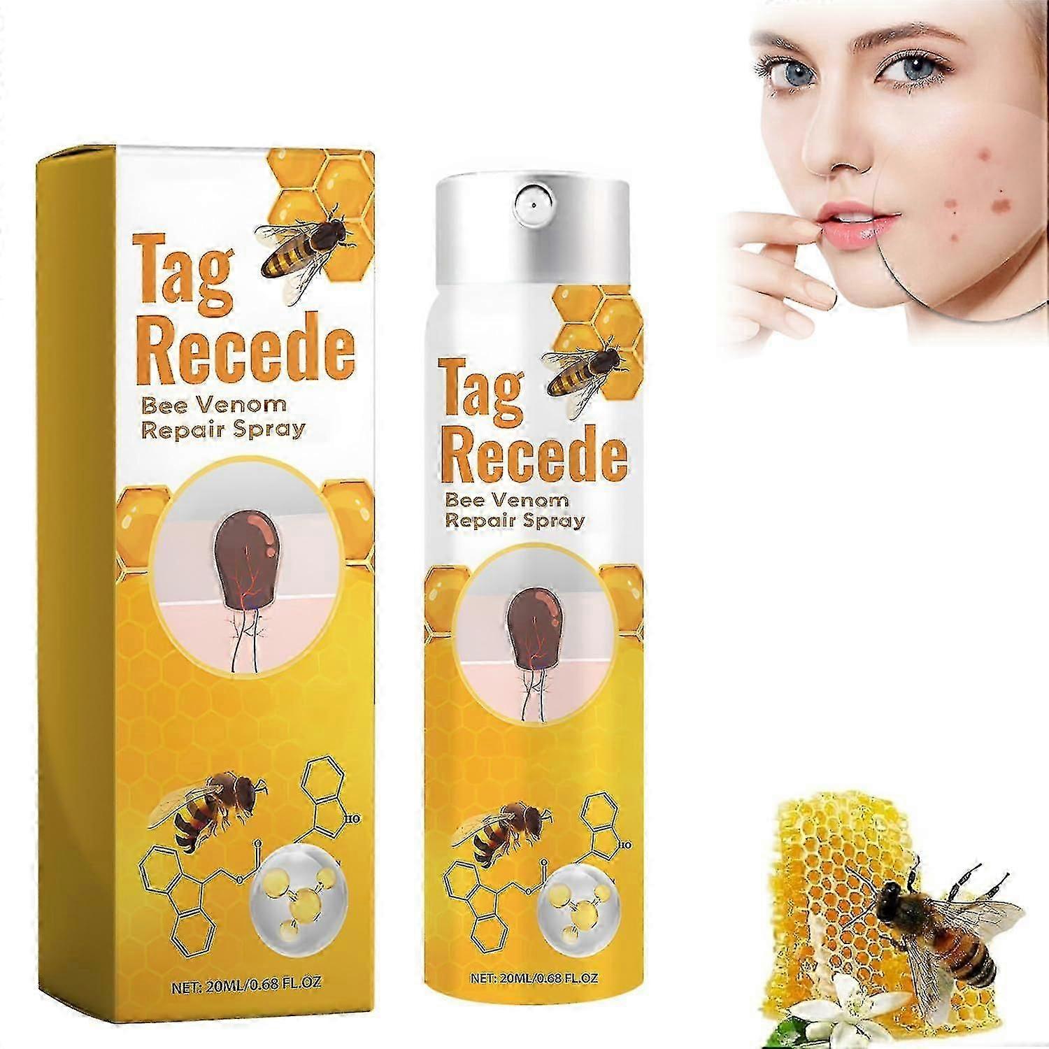 Tag Recede Arı Zehri, 2025 Tag Recede Arı Zehri Spreyi, Arı Zehri Ve Etiketler Kadınlar ve Erkekler İçin Sprey 20ml
