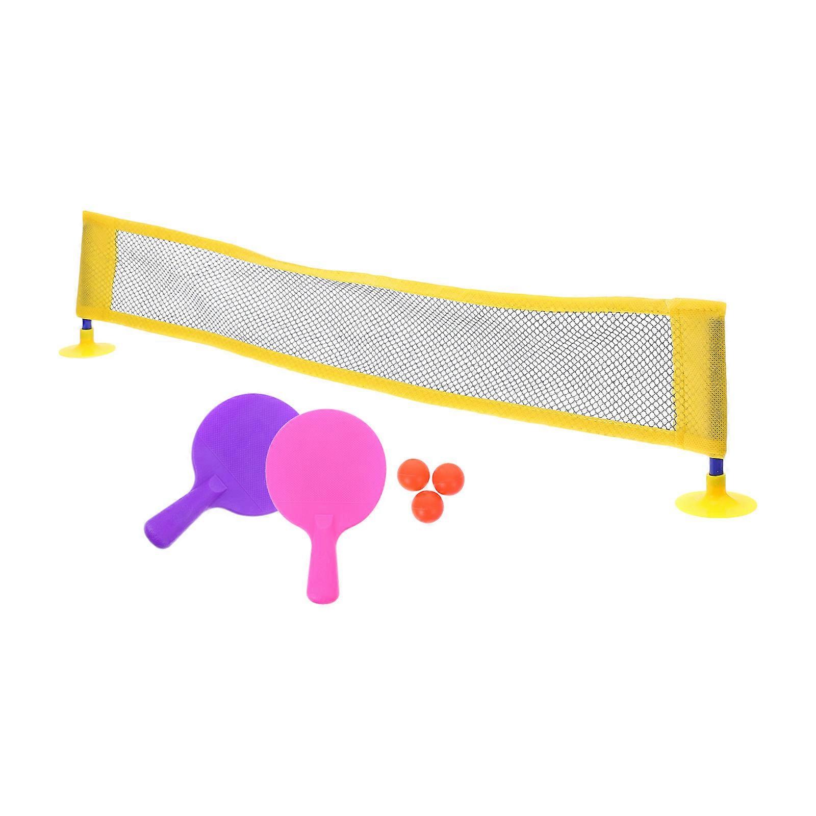 Mini Portable Tabletop Table Tennis Set with Rackets and Net for Indoor Family Fun and Space Saving Design