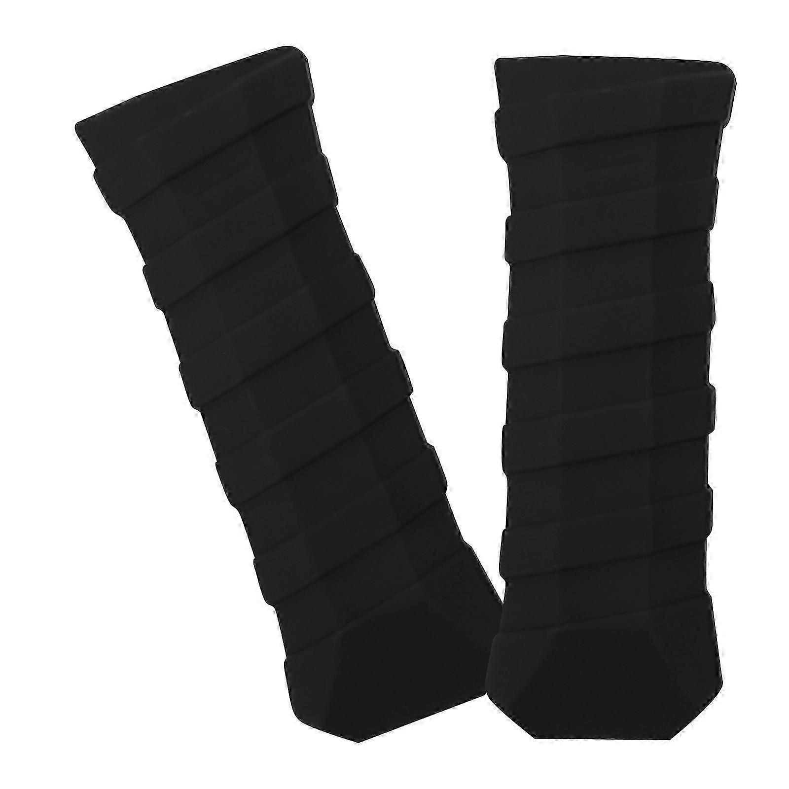 غلاف قبضة المضرب - واقي مقبض مضرب مضاد للانزلاق ، تصميم أسطواني مريح (أسود ، 12 × 4.5 × 3 سم ، 2 قطعة)