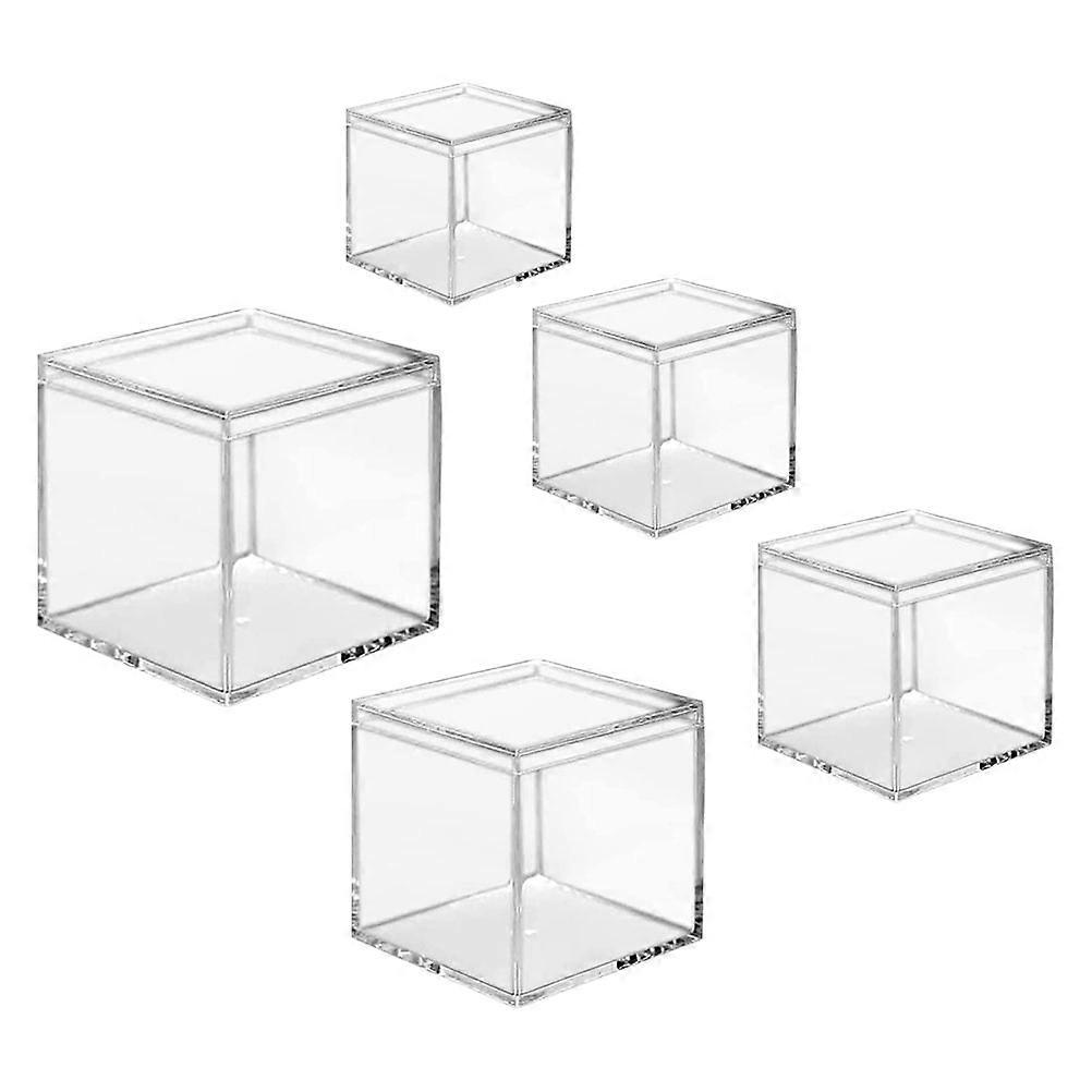 Acrylic Candy Box 5Pcs Transparent Multipurpose Storage Candy Container for Jewelry and Storage