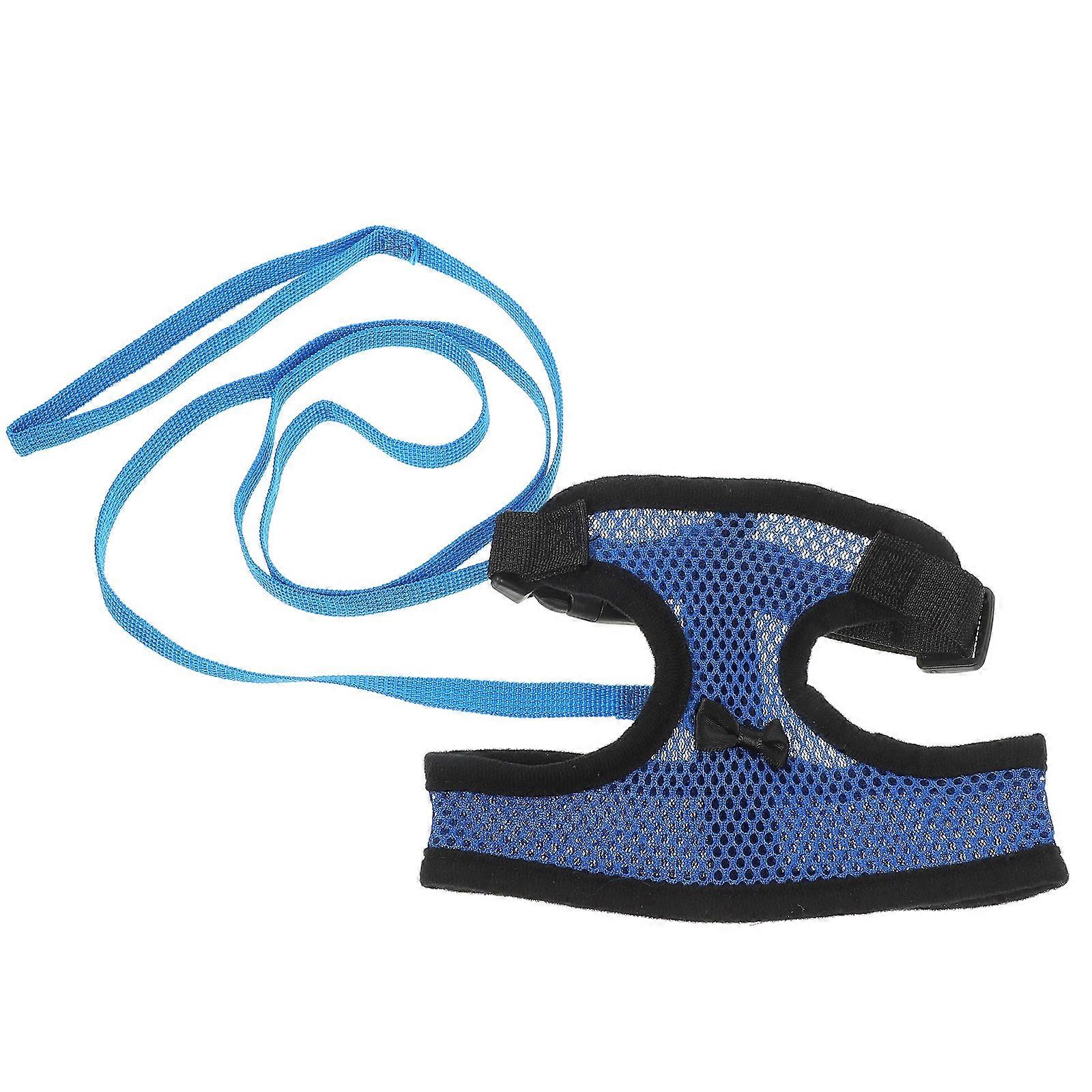 Lovely Chicken Harness with Durable Walking Leash, Comfortable Breathable Vest for Chickens, Ducks, and Geese, Stylish Design with Random Bow Color