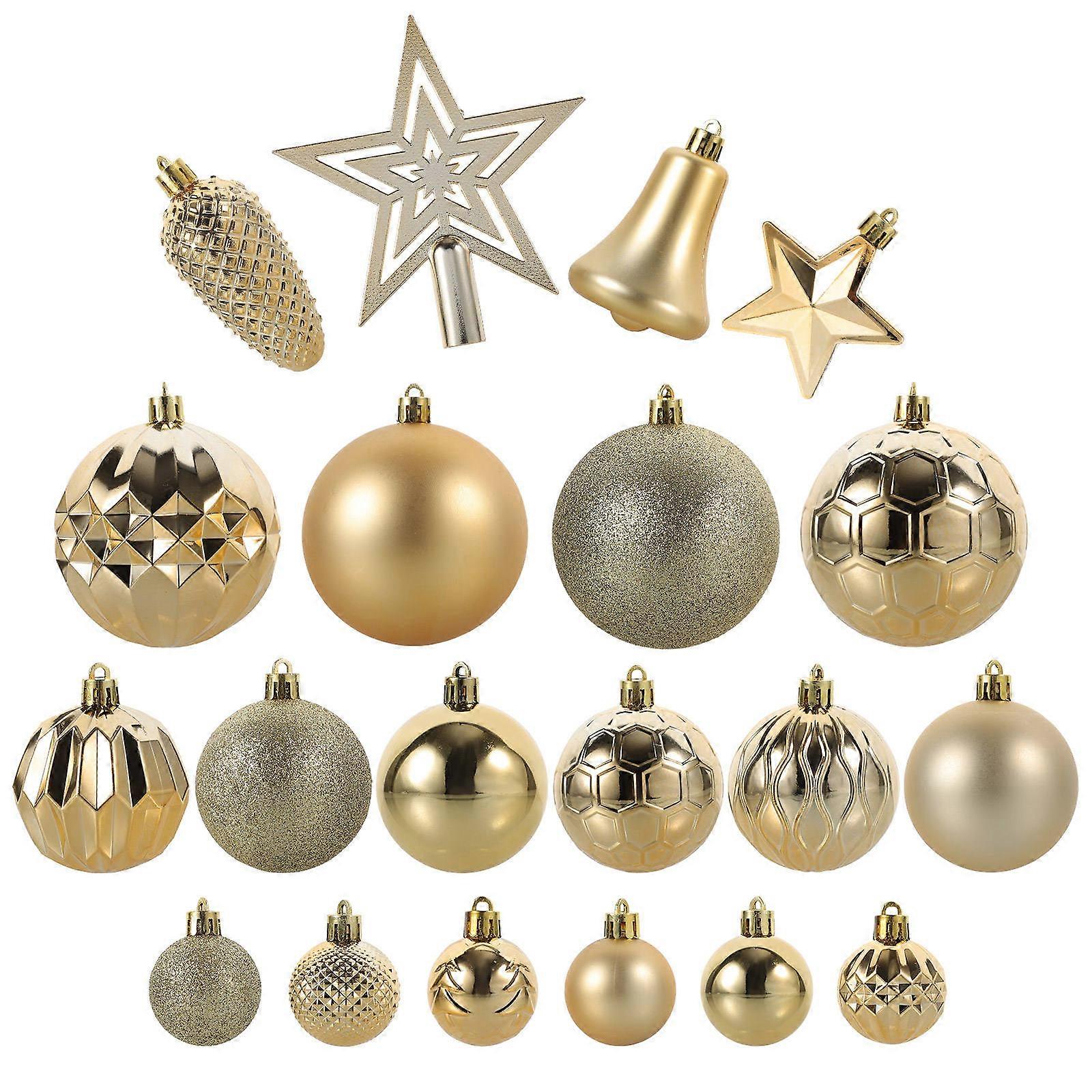 Tree Decorations Set Xmas Tree Star Decorations Plastic Creating Festive Atmosphere 45Pcs