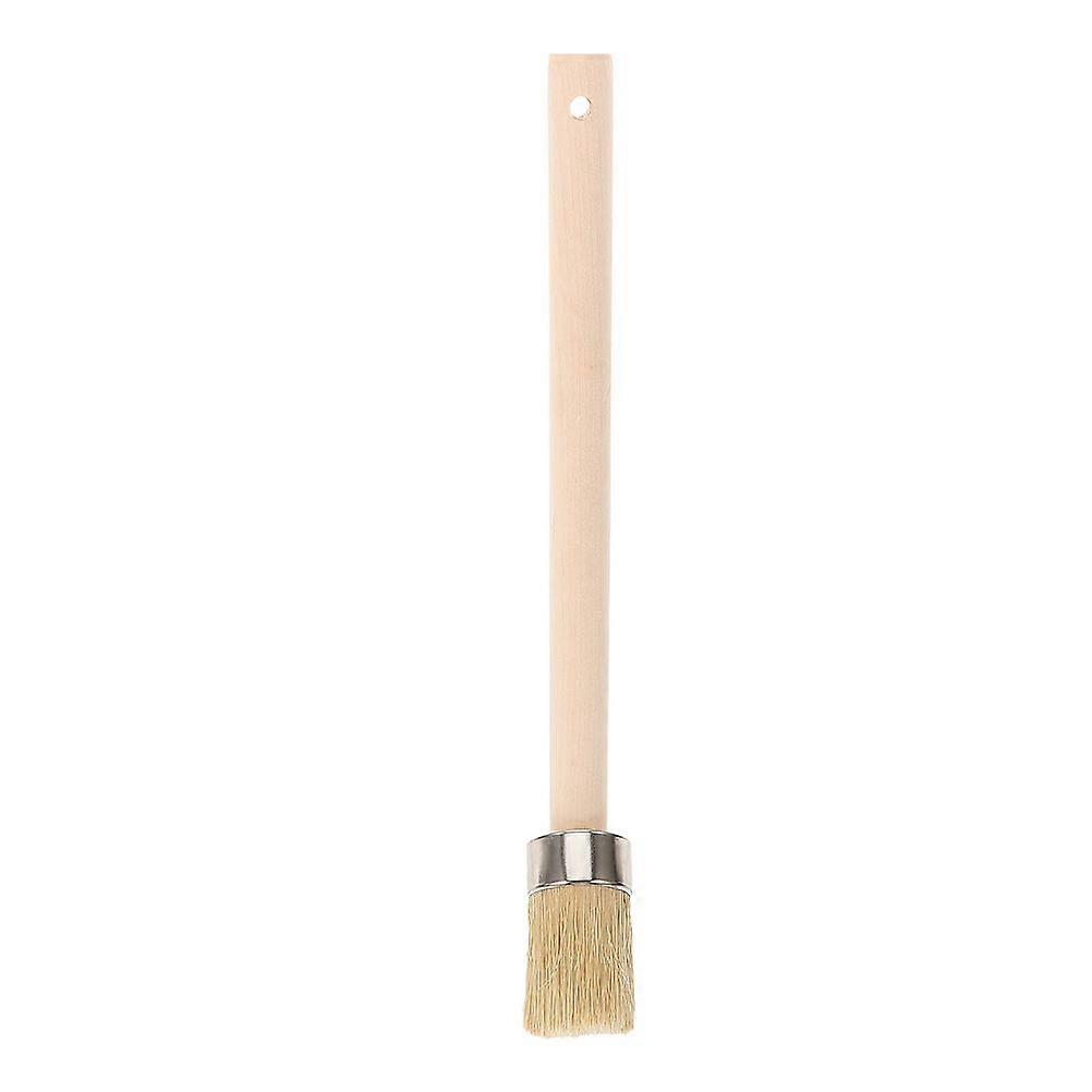The **Angled Tire Detailing Brush with Wooden Handle** is a automotive care tool designed to make tire cleaning, maintenance, and minor repairs more