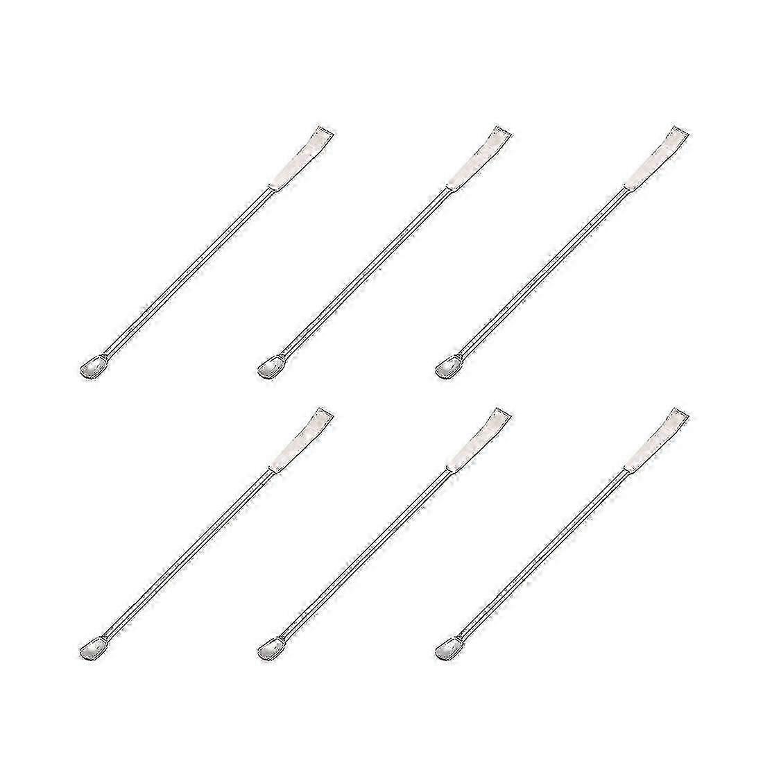 6-Piece Stainless Steel Lab Spatula Set for Precise Sampling