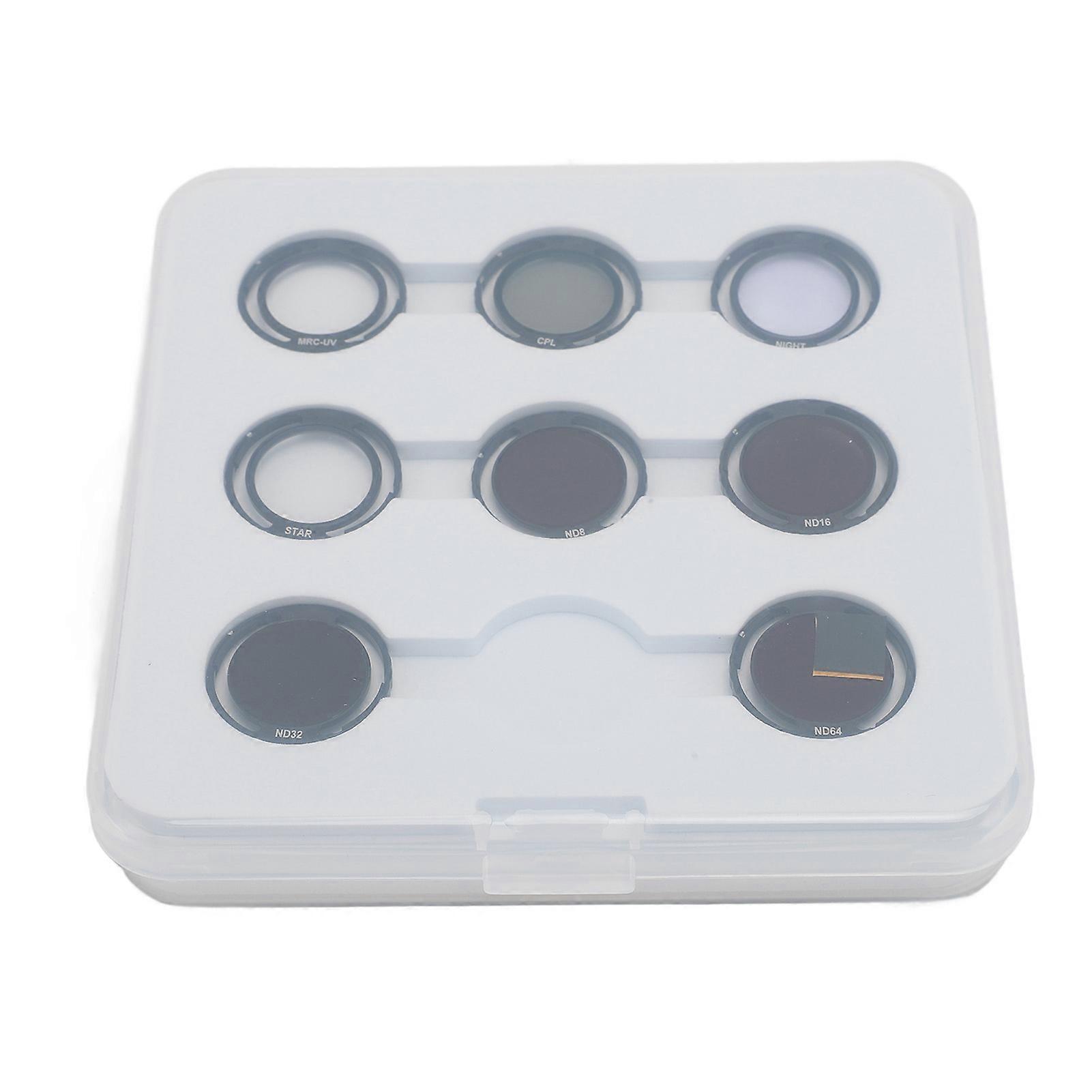 8 in 1 Drone Camera Lens Filter Set Optical Glass ND8 ND16 ND32 ND64 UV CPL Night Star Filter with Storage Box for Avata 2