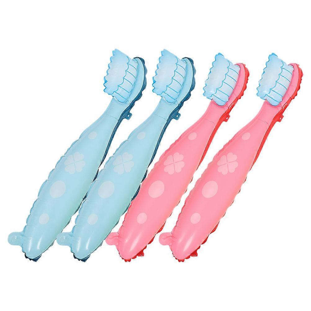 4pcs Large Toothbrush Balloons for Eye Catching Tooth Party Decorations – Perfect for Birthdays, Graduations & Awareness Events