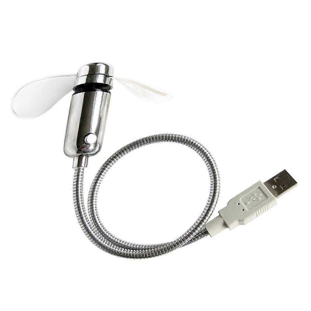 USB Powered Mini Clock Fan For Home Office Study Library Travel 1Pcs Display Cooling Device