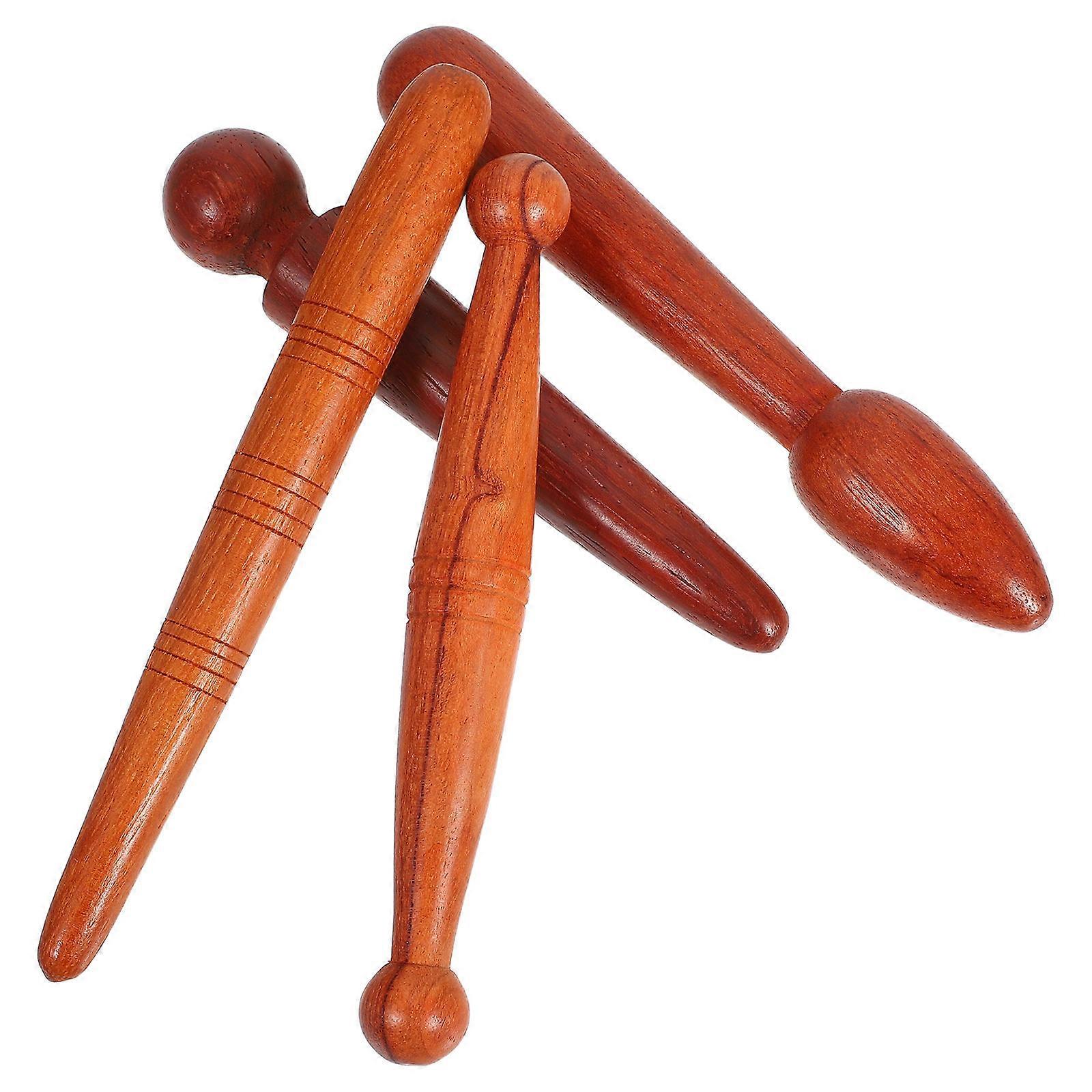 Wooden Massage Stick Set for Foot Reflexology and – Handheld Manual Massager Tools for Deep Tissue Relaxation and Full Body Use at Home
