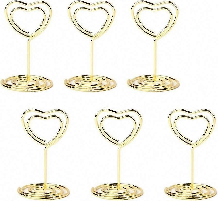 20pcs Heart-Shaped Mini Place Card Holders for Wedding Table Numbers, Photos & Menus