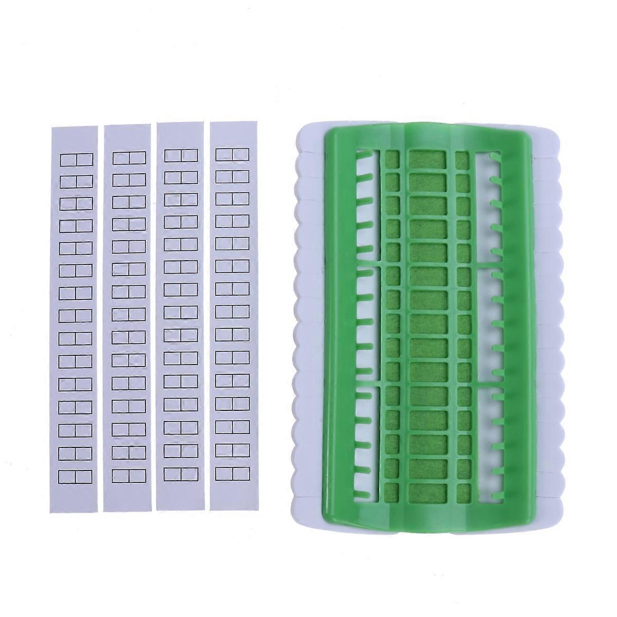 Embroidery Floss Organizer with 30 Positions Made of Durable PVC for Cross Stitch Projects Green