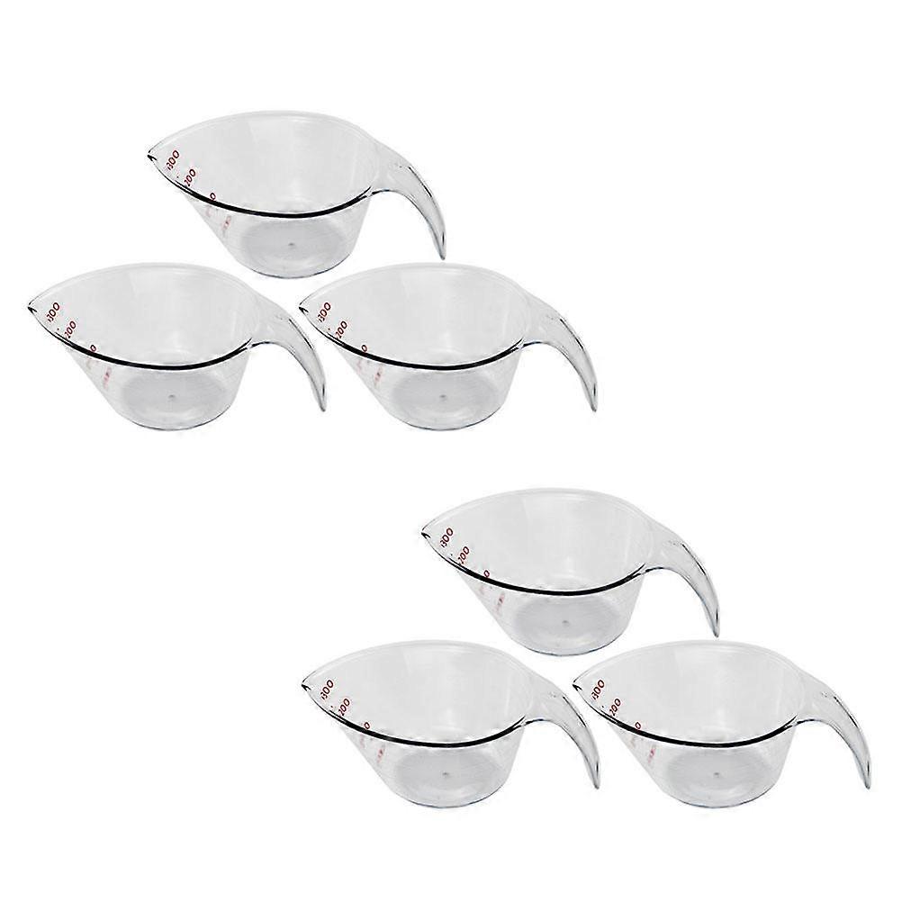 Transparent Measuring Cups Volumetric Shape Kitchen Gadget Storage Holder Measure Solid Ingredients 6Pcs