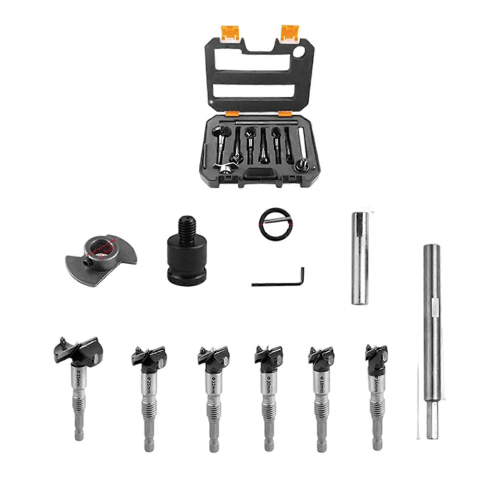 Holz Langweiliger Woodworking Drill Bit Set for Hardwood and Softwood, Precision Cutting Tool, 6-Piece Organizer Box