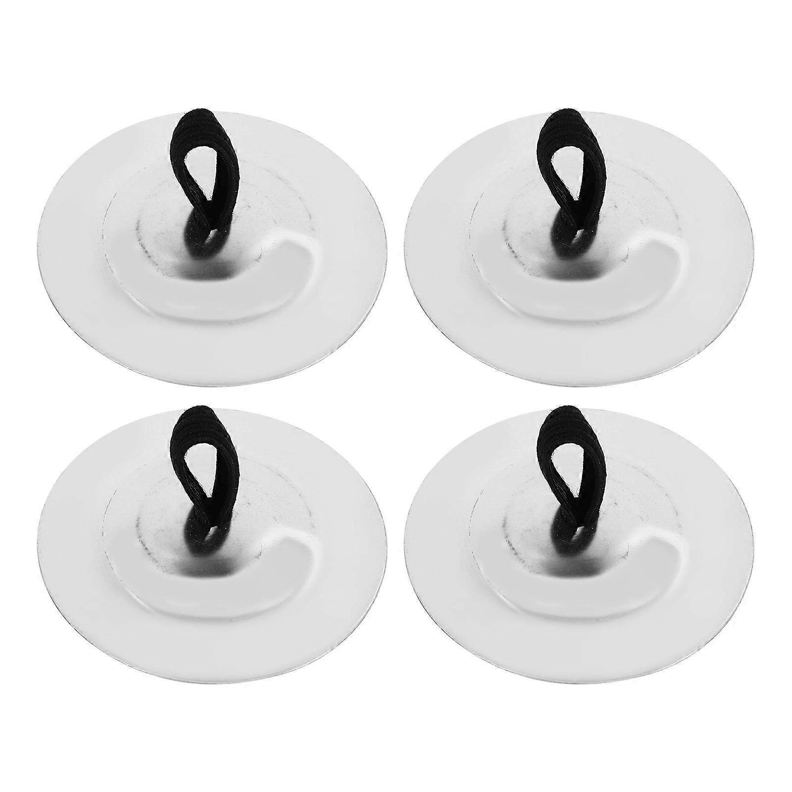 4Pcs Copper Finger Cymbals Musical Instrument for Kids Use Silver Color