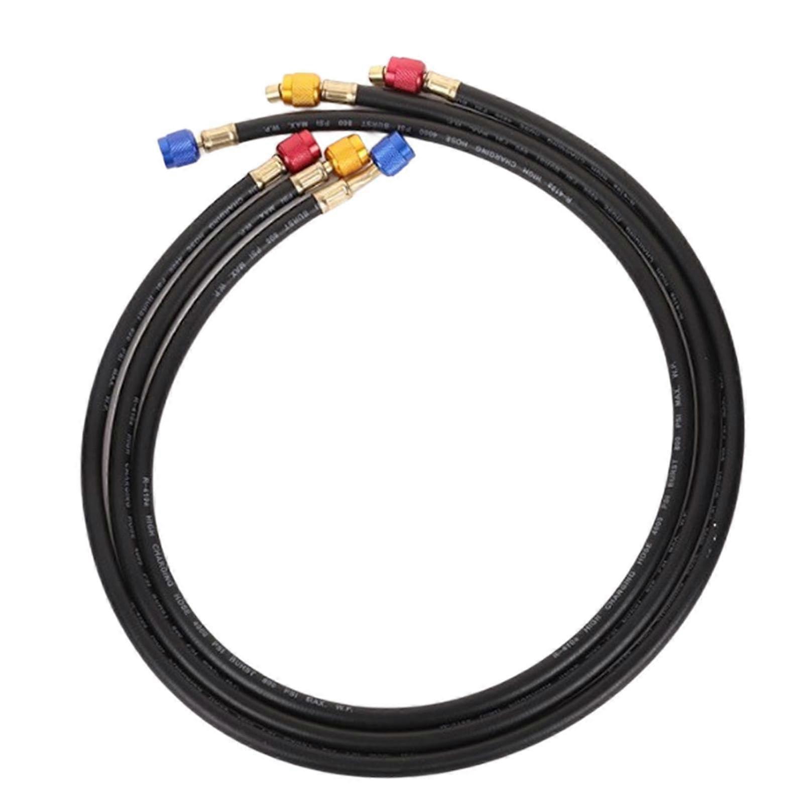 Car Refrigerant Charging Hose Kit, 1 Metre Air Conditioning Refrigerant Hose, Automotive A/C Maintenance Tool, Durable Design