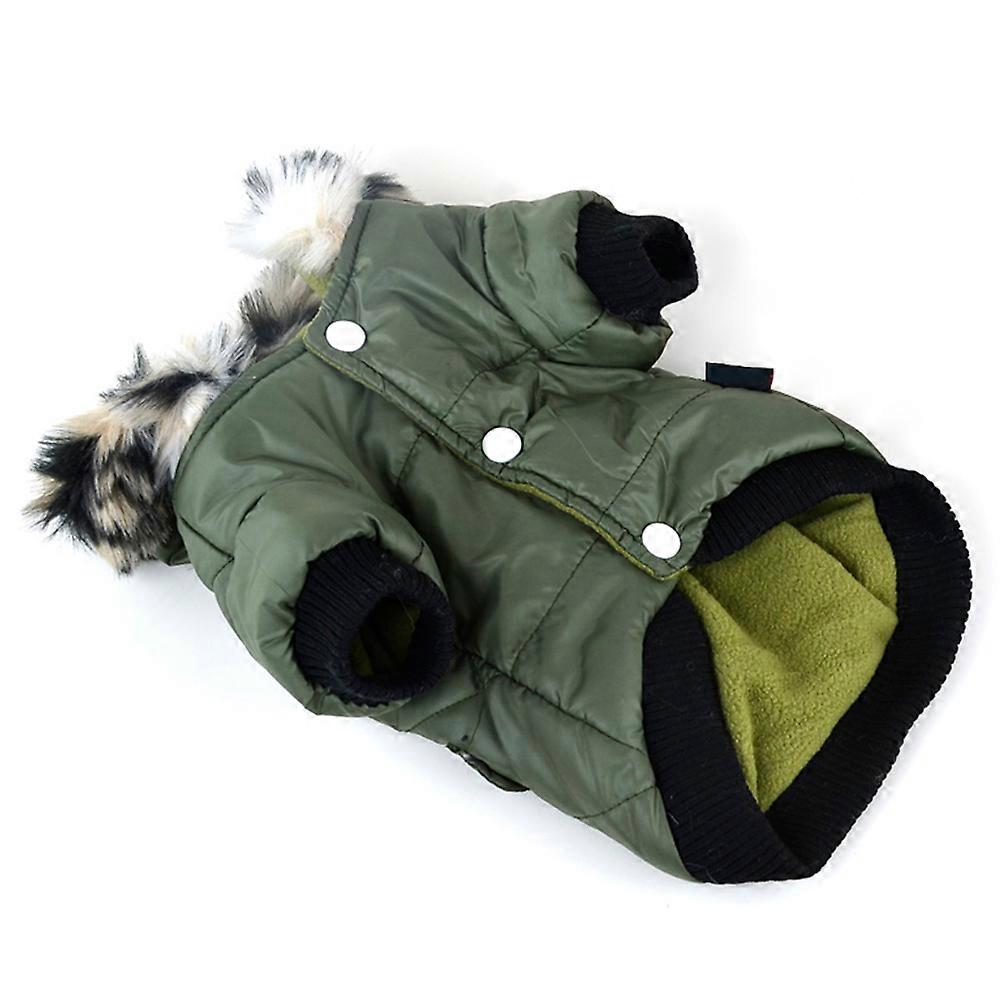 Stylish Dog Coats for Winter Cold Protection Large Puppy Dog Outdoor Use Green 1Pack