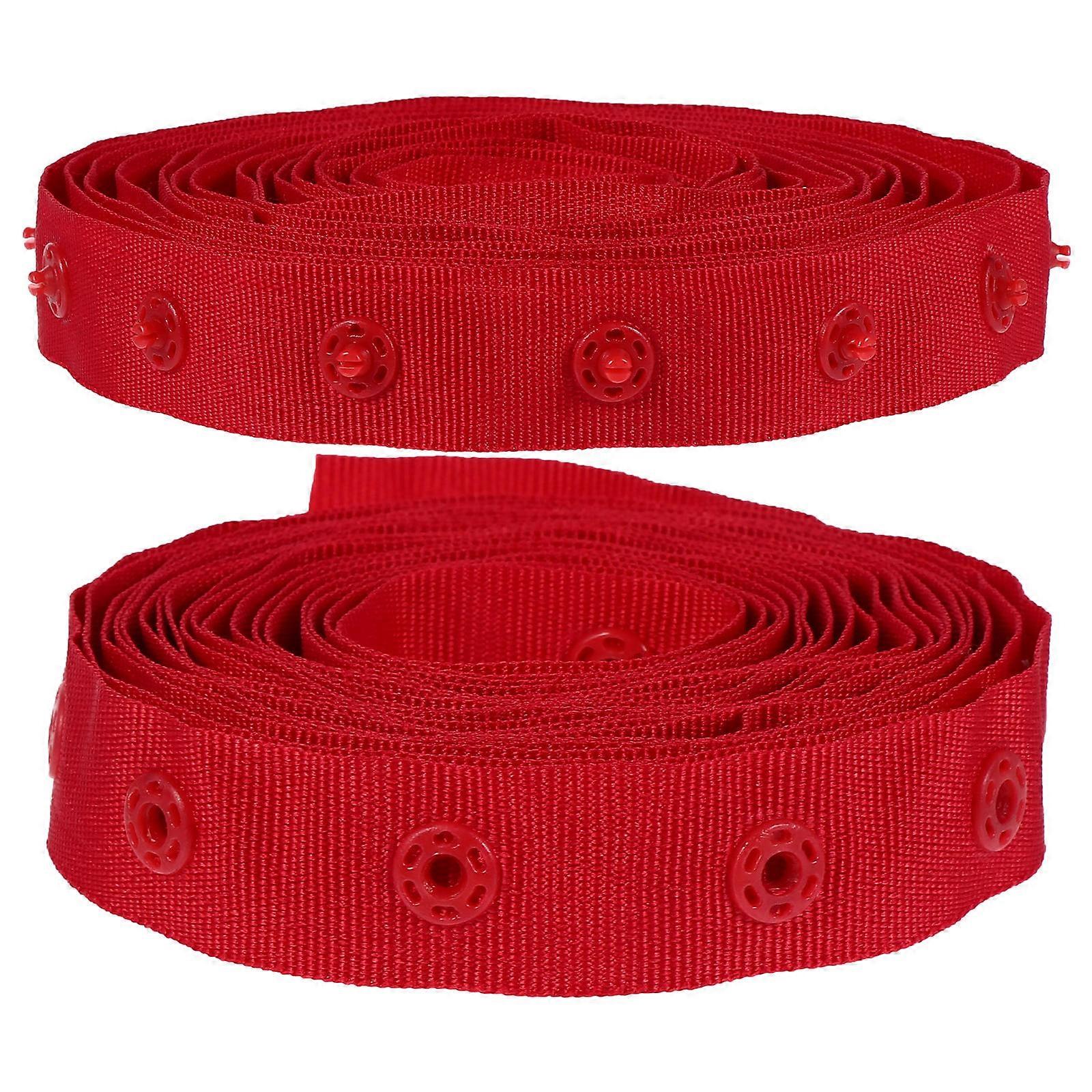 Sewing Snap Ribbon 1Pcs Red Cloth Multi-Use Fastening Snap Button Belt for Clothes