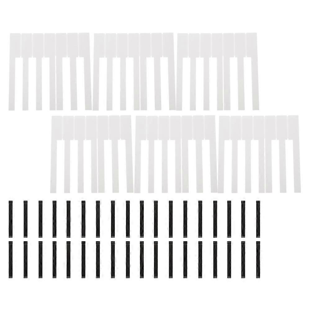 Rectangular 88Pcs Practical Piano Keytops For Piano Maintenance Designed For Musicians With White Acrylic Material