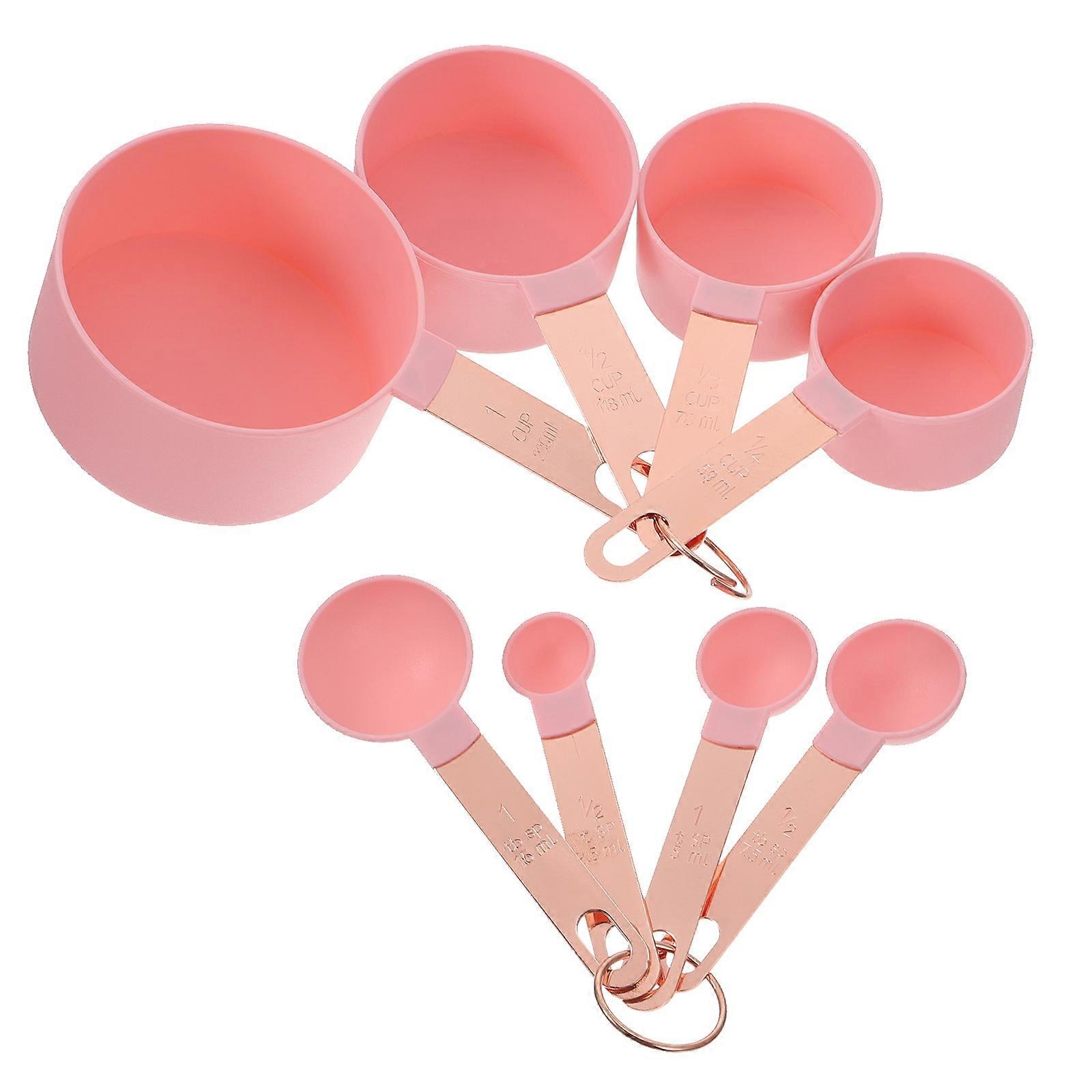 1 Set Stainless Steel Measuring Spoons 8Pcs Kitchen Use For Cooking Utensils With Spoon Shape And Practical Design