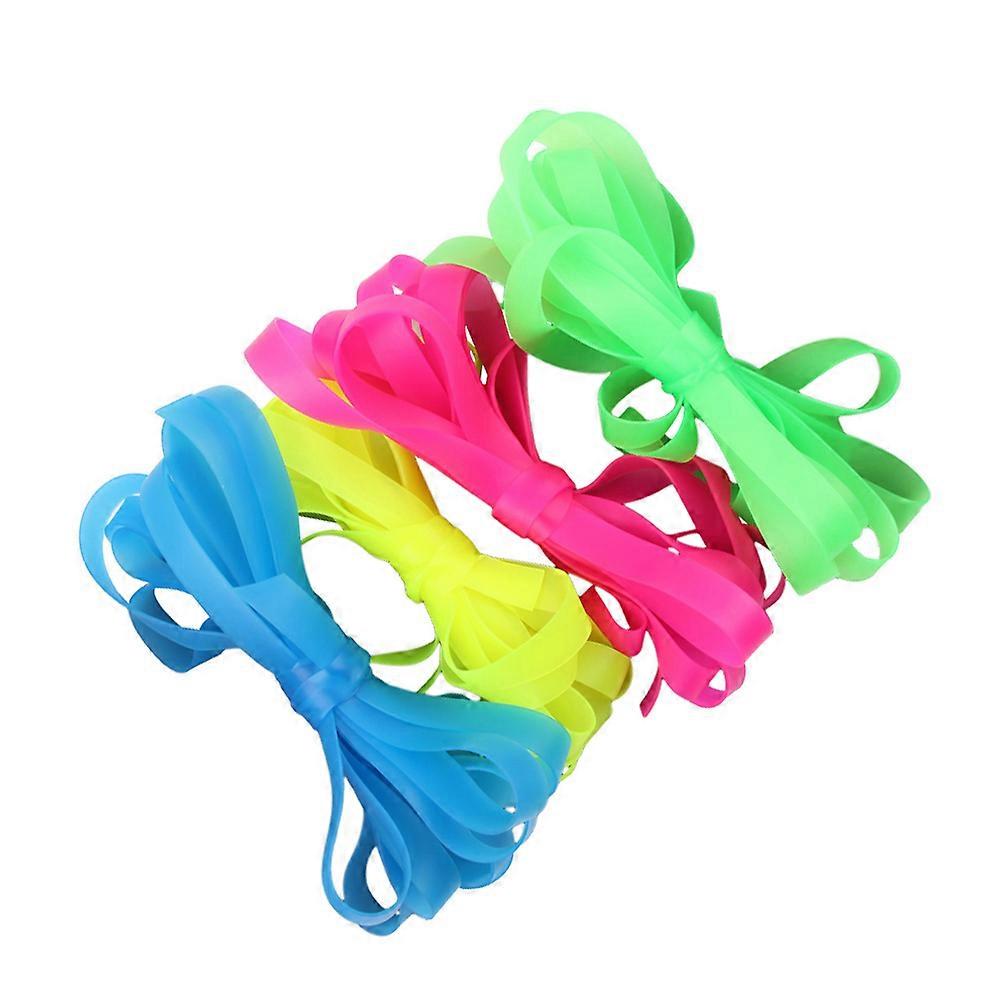 Colorful Elastic Jump Ropes Set Durable Wide Skipping Rope for Fitness Exercise and Fun Activities
