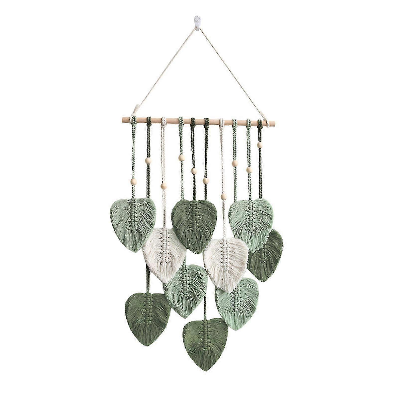 Hand-Woven Leaf Tapestry for Stylish and Secure Wall Decoration