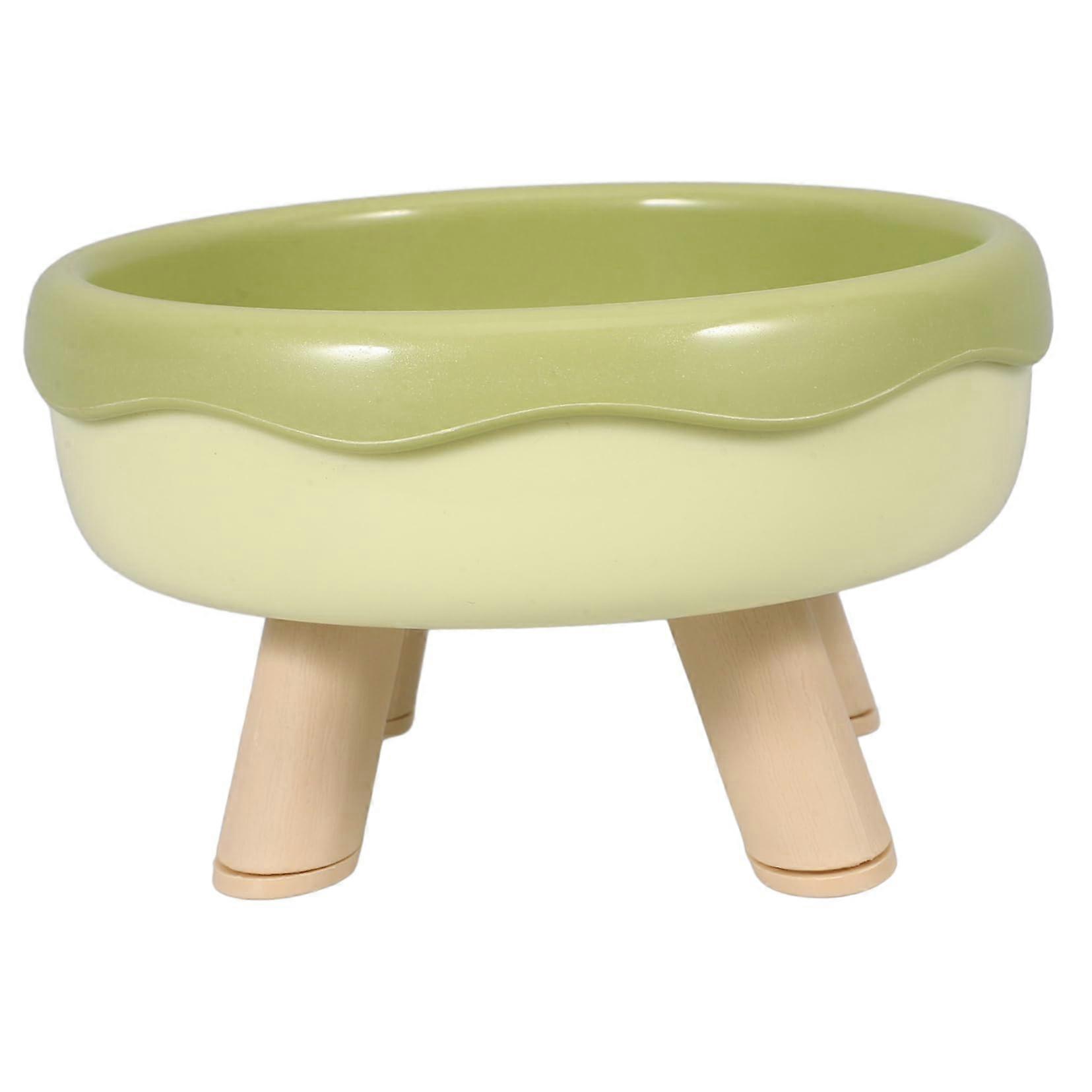 Elevated Cat Bowl with Neck Protection, Easy-Clean Non-Slip Feeding and Water Dish for Cats, Safe Smooth Material