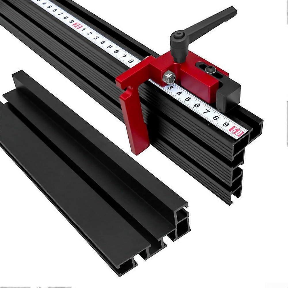 Ttrack rail, aluminum Tslot miter rail, 75type backer gliding brackets (500mm)