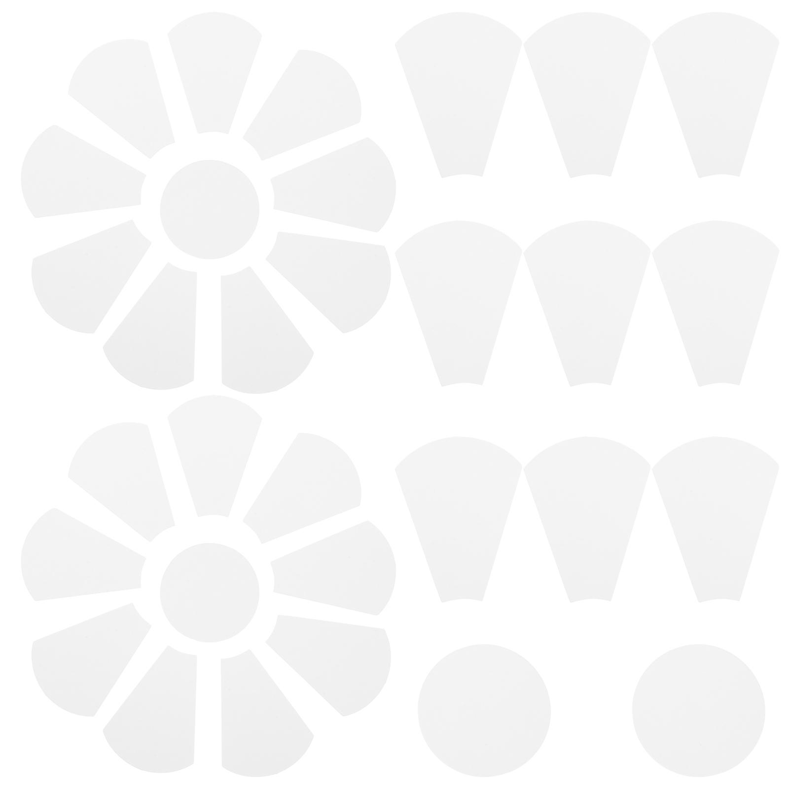 White Paper Quilting Templates for Creative DIY Craft Projects with Reusable Flower Petal Designs 1