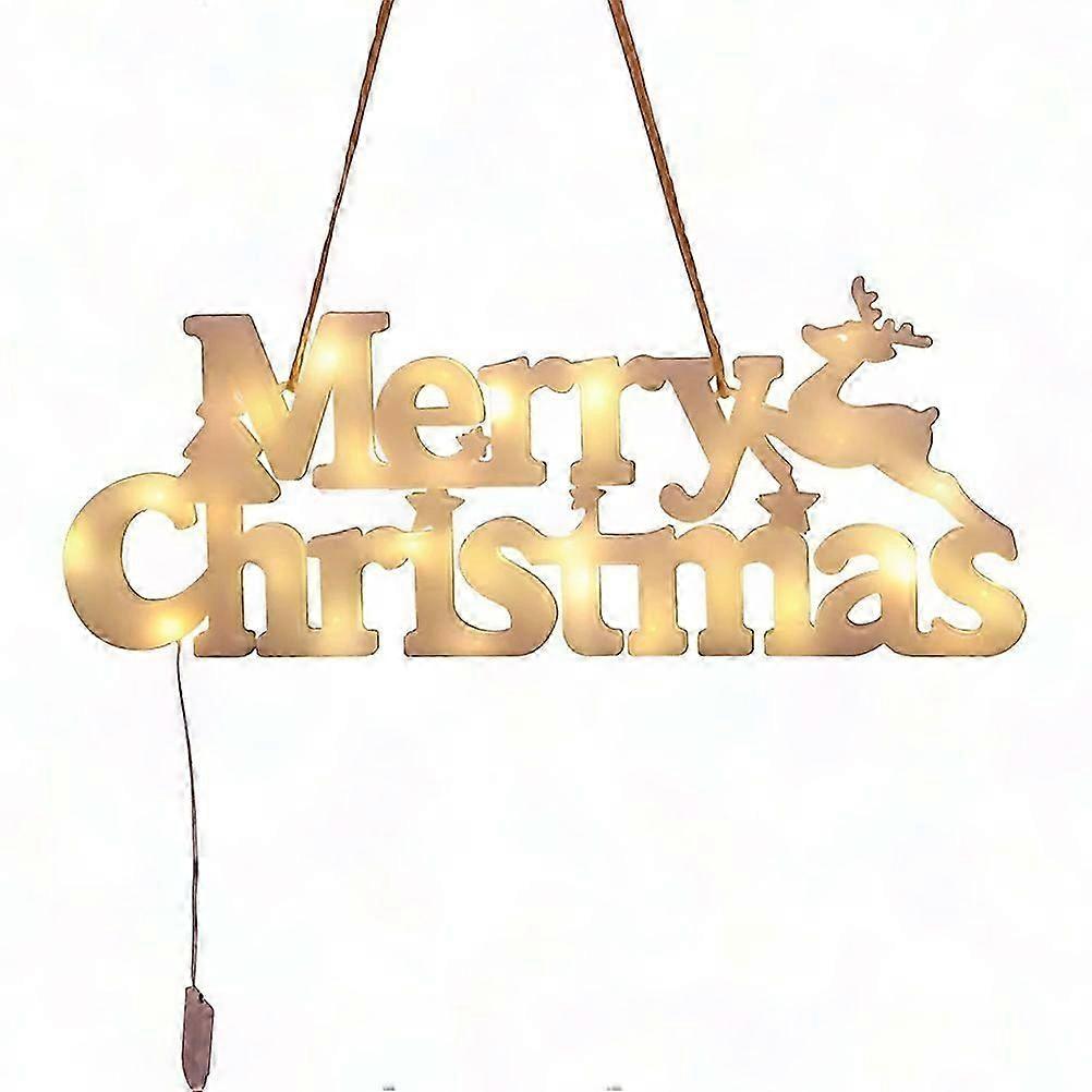 Jul LED Lys Til Trækrans Hjemmefest Dekorationer Glædelig Xmas Hængende Indretning