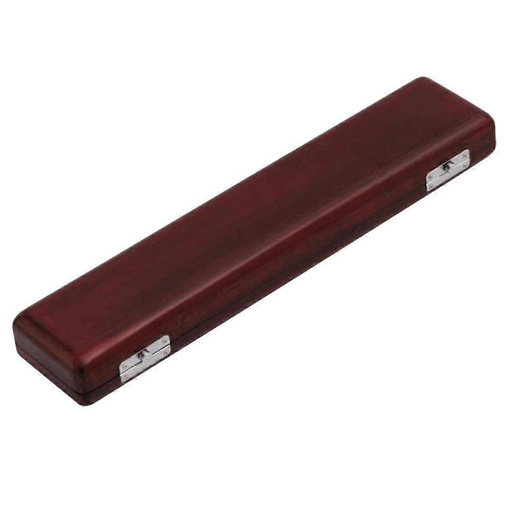 Exquisite solid wood flute case, 17 holes, very sturdy