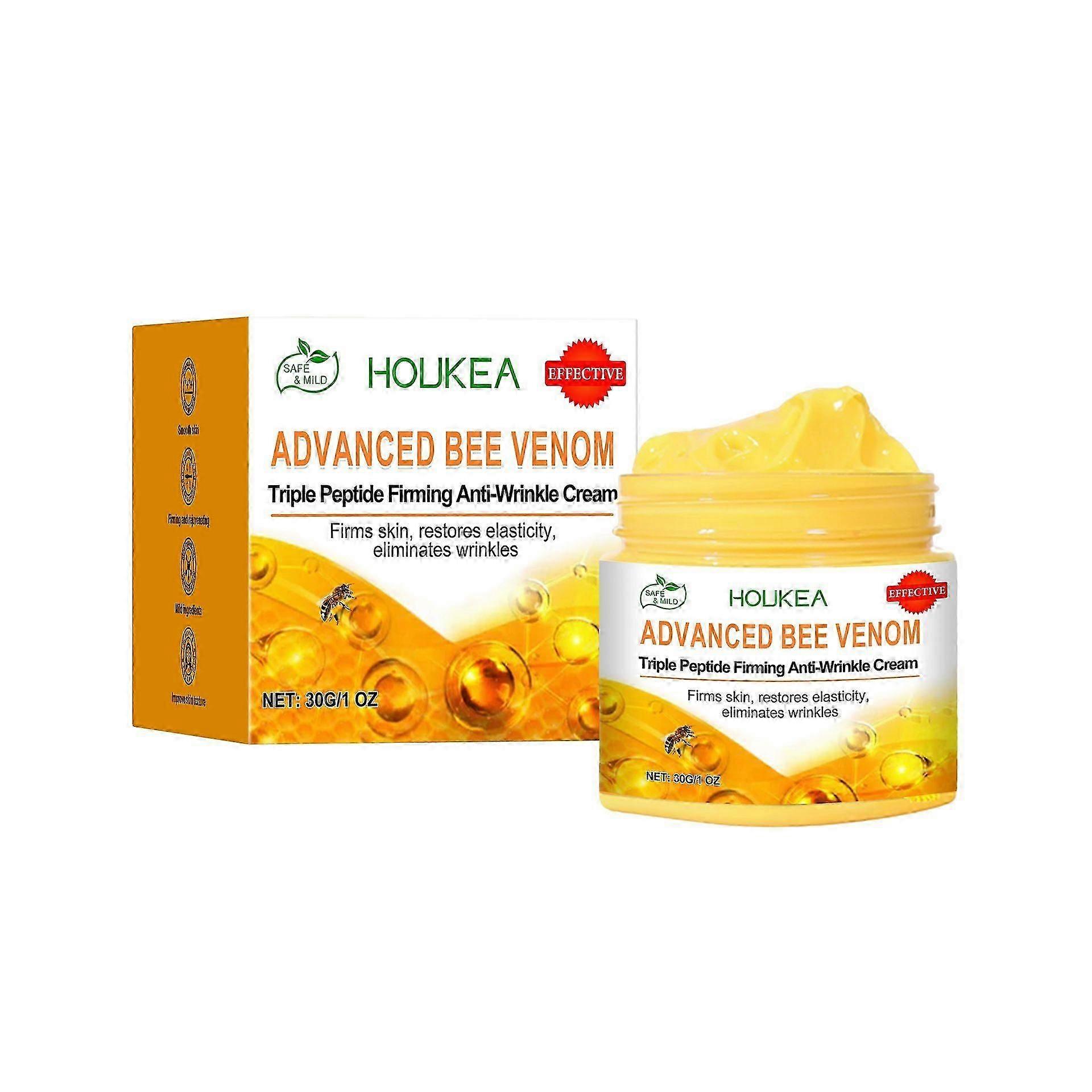 Bee Venom Cream, Triple Peptide Firming Anti-Wrinkle Cream Firms Skin, Recovery & Restores Elasticity, Eliminates Wrinkles, Hydrating & Moisturizing S