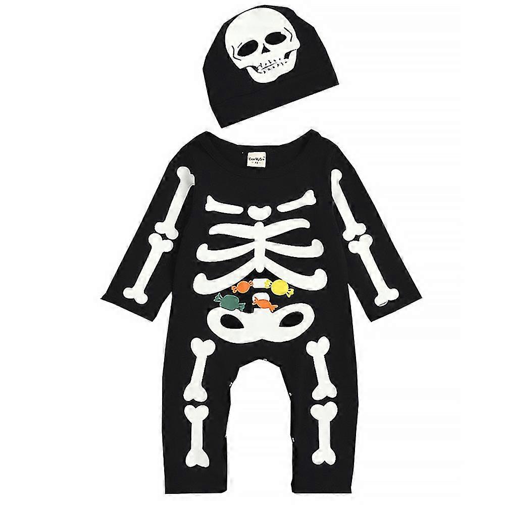 Design Halloween Costume Rompers For Kids 80Cm Black One-Piece Outfit 1 Set