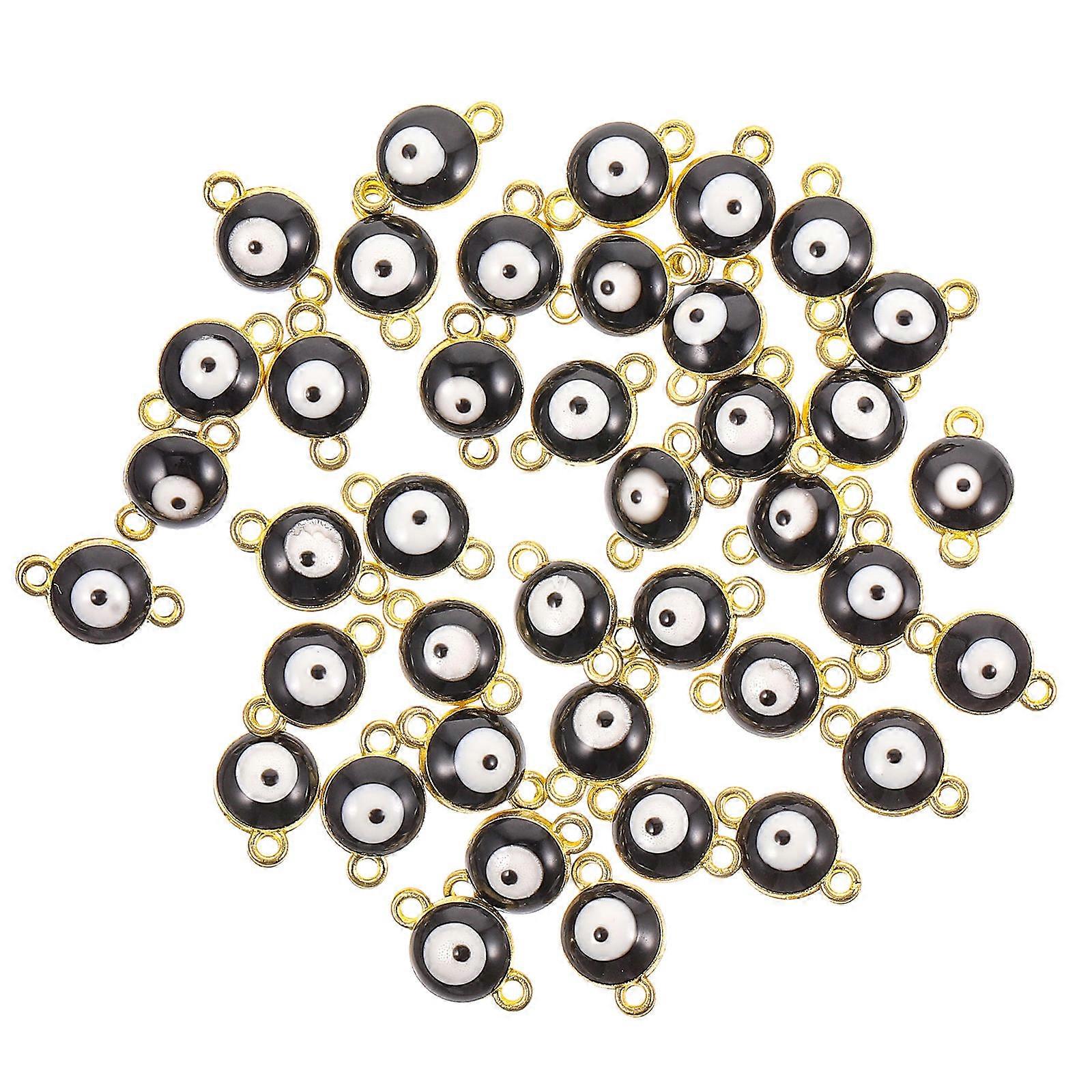 40Pcs Alloy Evil Eye Pendants DIY Charms for Jewelry Making
