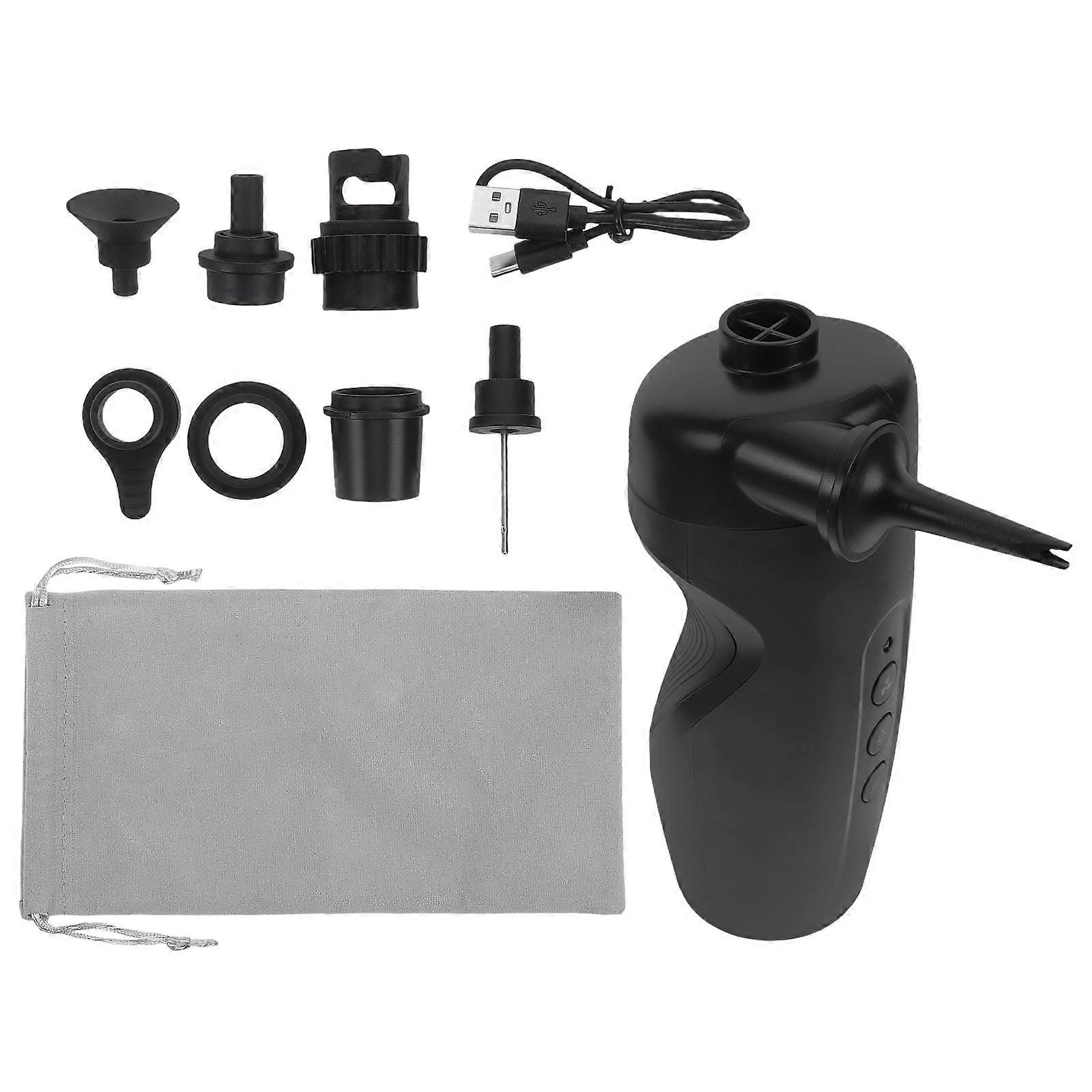 Compact Rechargeable Wireless Air Pump for Inflatable Beds, Swimming Rings, and Air Mattresses – Lightweight Inflator with Deflation and Vacuum