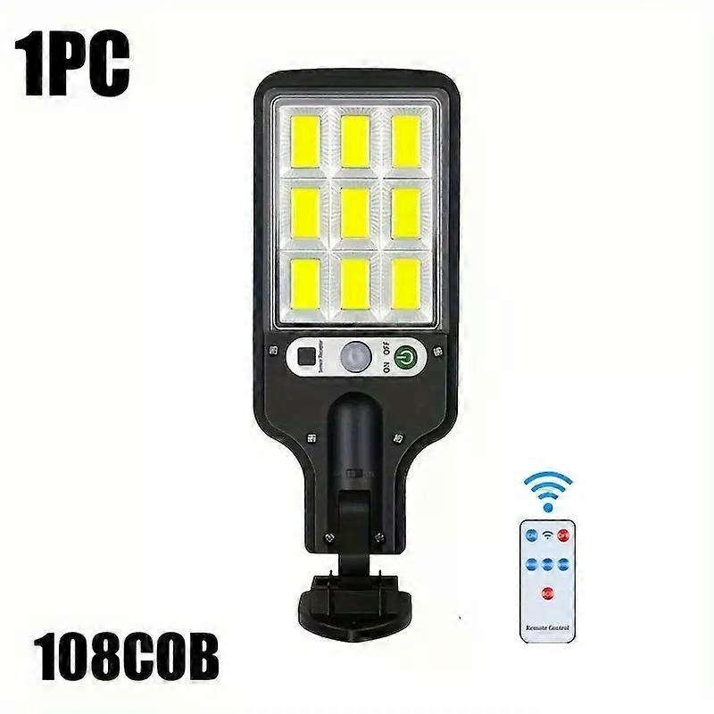 3 Light Modes Sensor Street Lamp Outdoor Waterproof Security Solar Lamps compatible Garden Patio Path Remote Control Light
