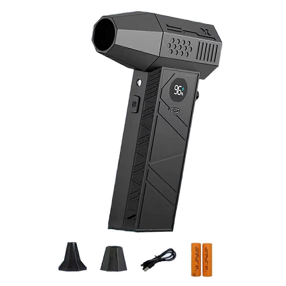 Turbo Fan C6 35000RPM Brushless Motor with LED Light with Charging Display Detachable Battery Replacement Blower