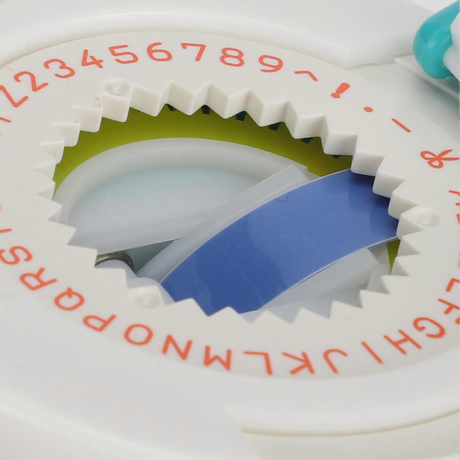 Label Maker Typewriter with Embossing Tape Manual DIY Projects Supplies Light Blue E-202