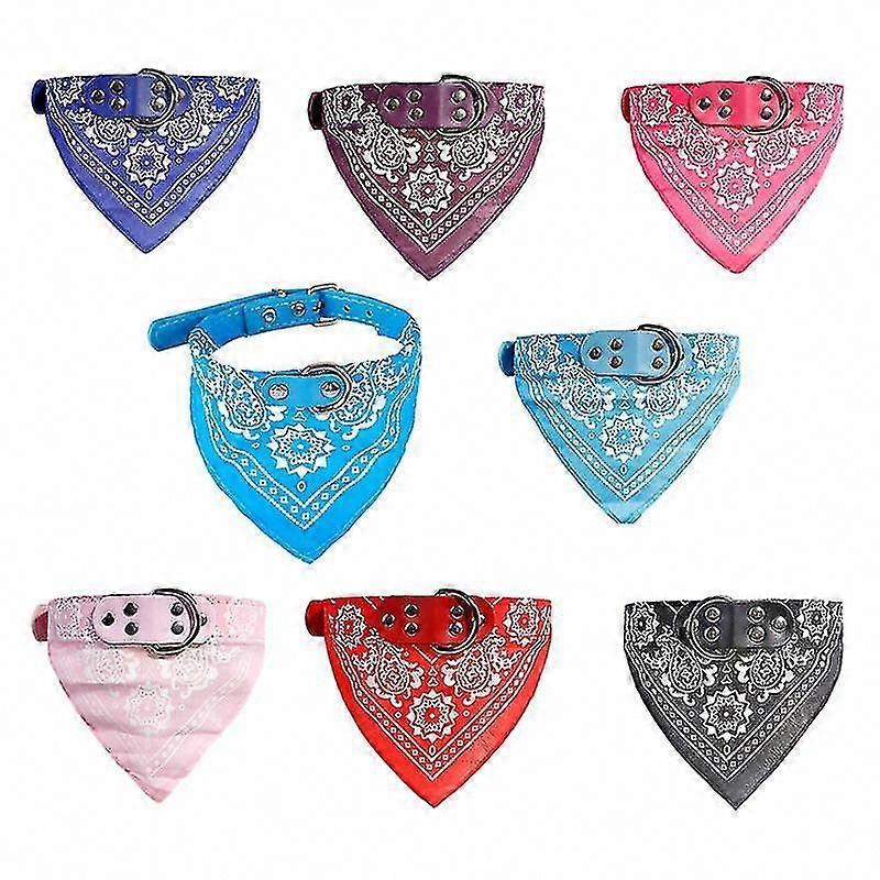 8pcs Dog Triangle Bandana for Small Medium Large Pets