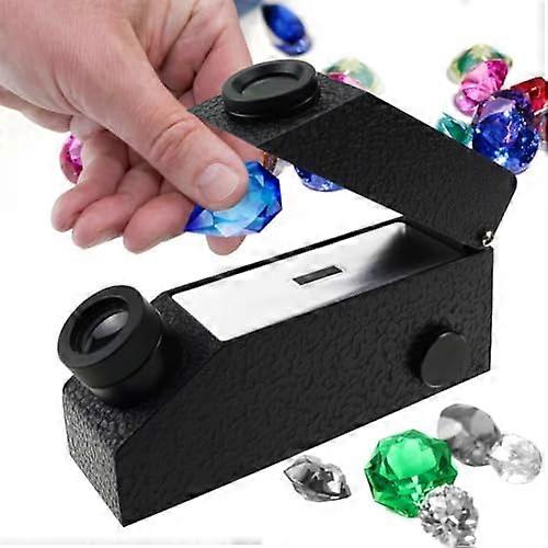 Gem Refractometer, Gemstone Identification Tester with Polarization Lens and LED Flashlight, Test Range 1.301.81, Essential Jewelry Testing Tool