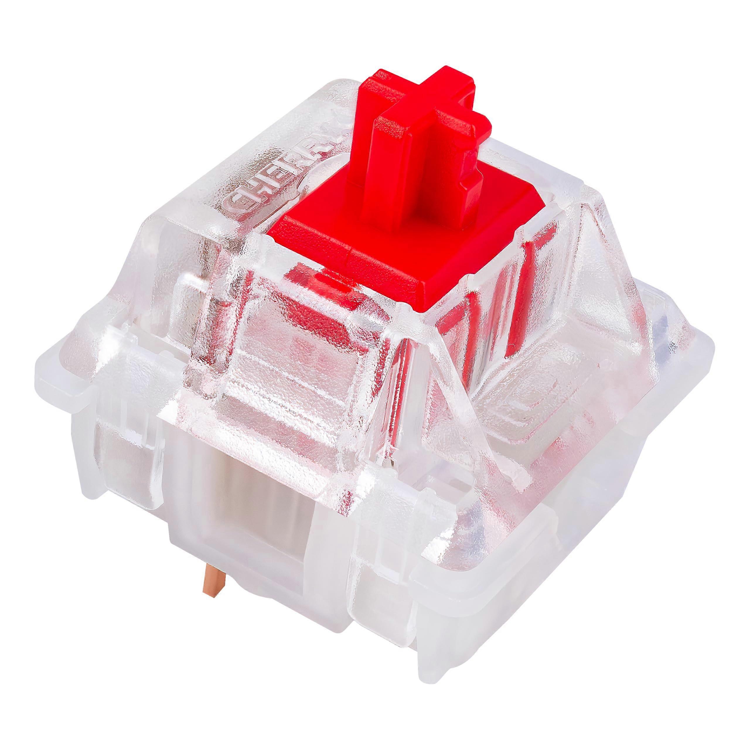 Cherry MX RGB Red Switches MX1A-L1NA Plate Mounted Linear Switch For Mechanical Keyboard (10 Pcs)
