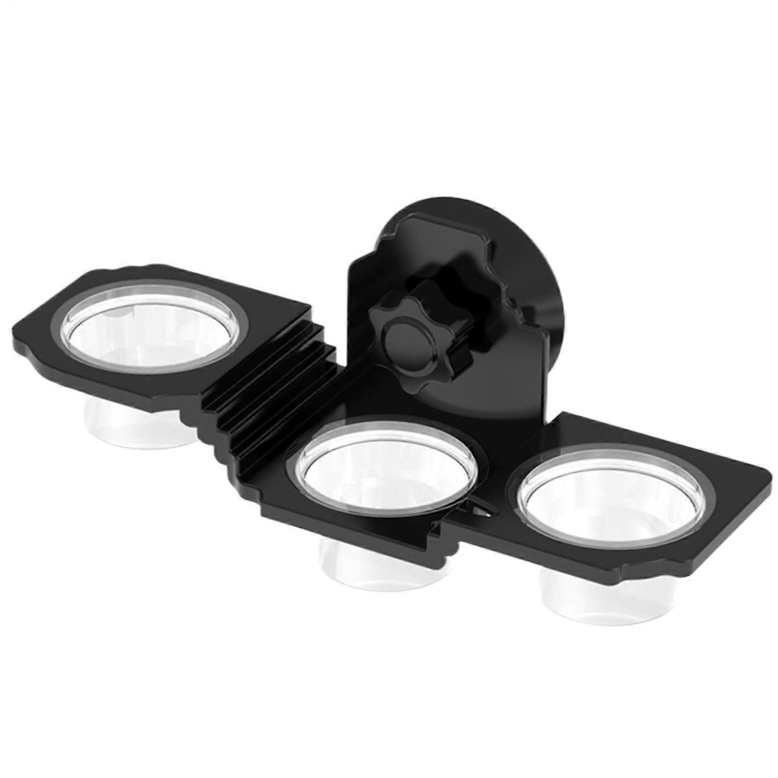 Reptile Feeder Ledge Reptile Water Dish Feeding Cup, Suction Cup Feeder, Terrarium Bowl for Lizard Snake Tortoise Bearded Dragon Spider Black L