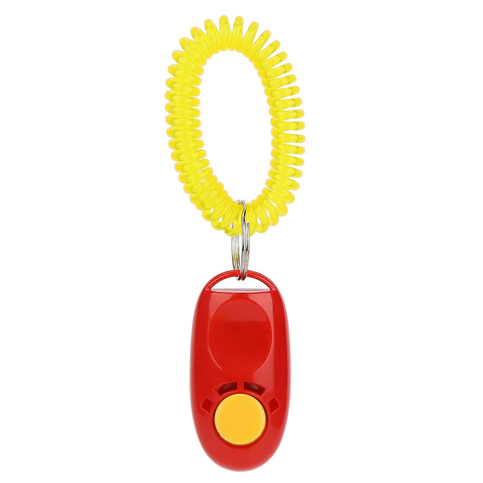 7Pcs Pet Dog Cat Puppy Adjustable Wrist Clicker Trainer Training Guiding with Rubber Ring 